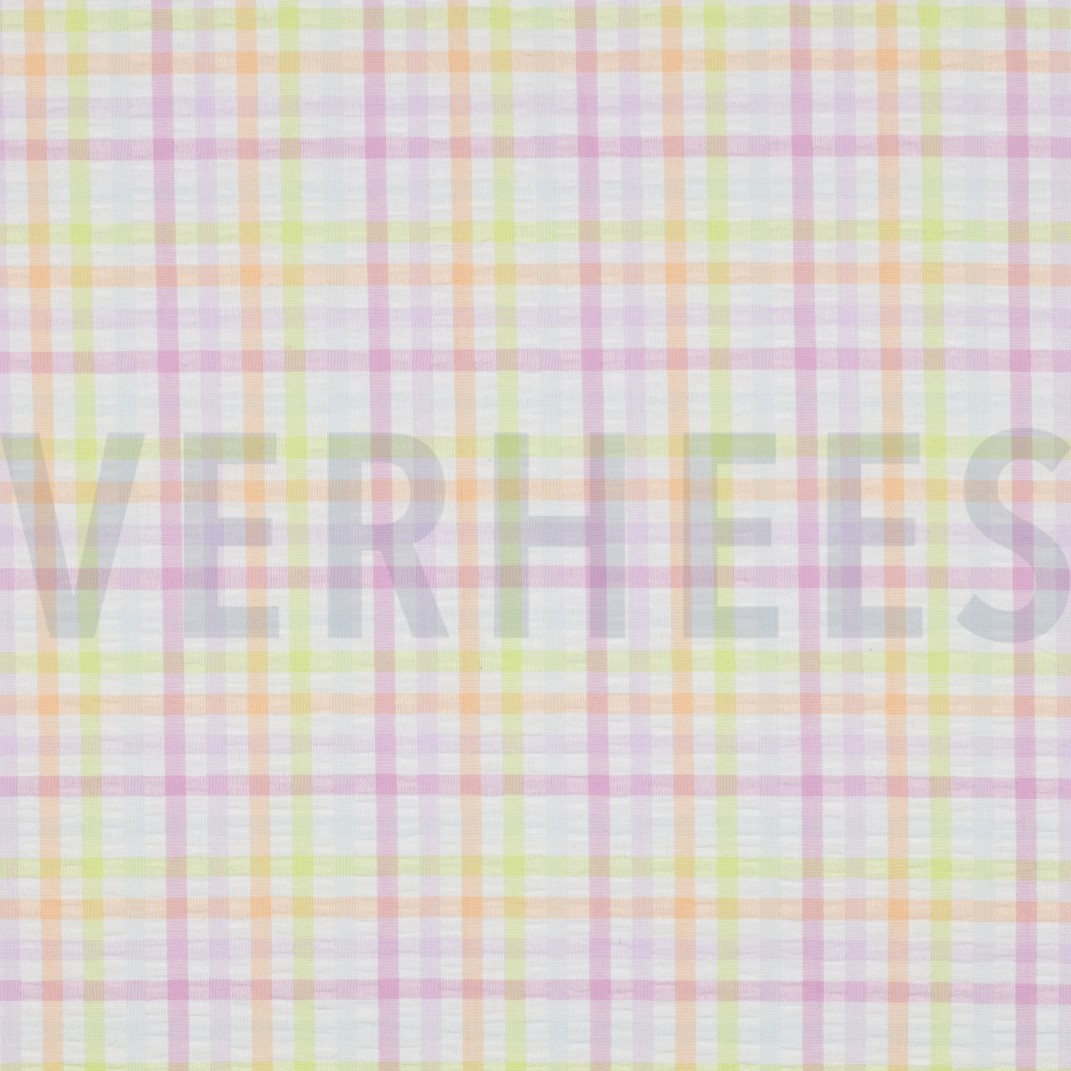 KATOEN SEERSUCKER GARENGEVERFD RUITEN MULTI (high resolution)