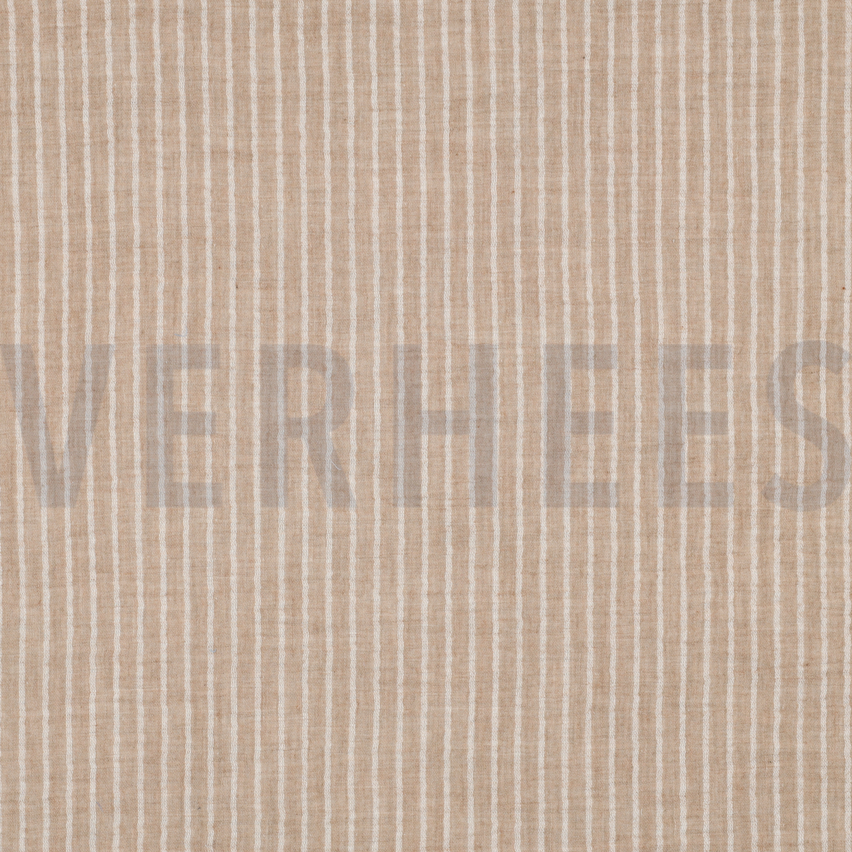 MUSSELIN GARNGEFÄRBT STREIFEN TAUPE (high resolution)