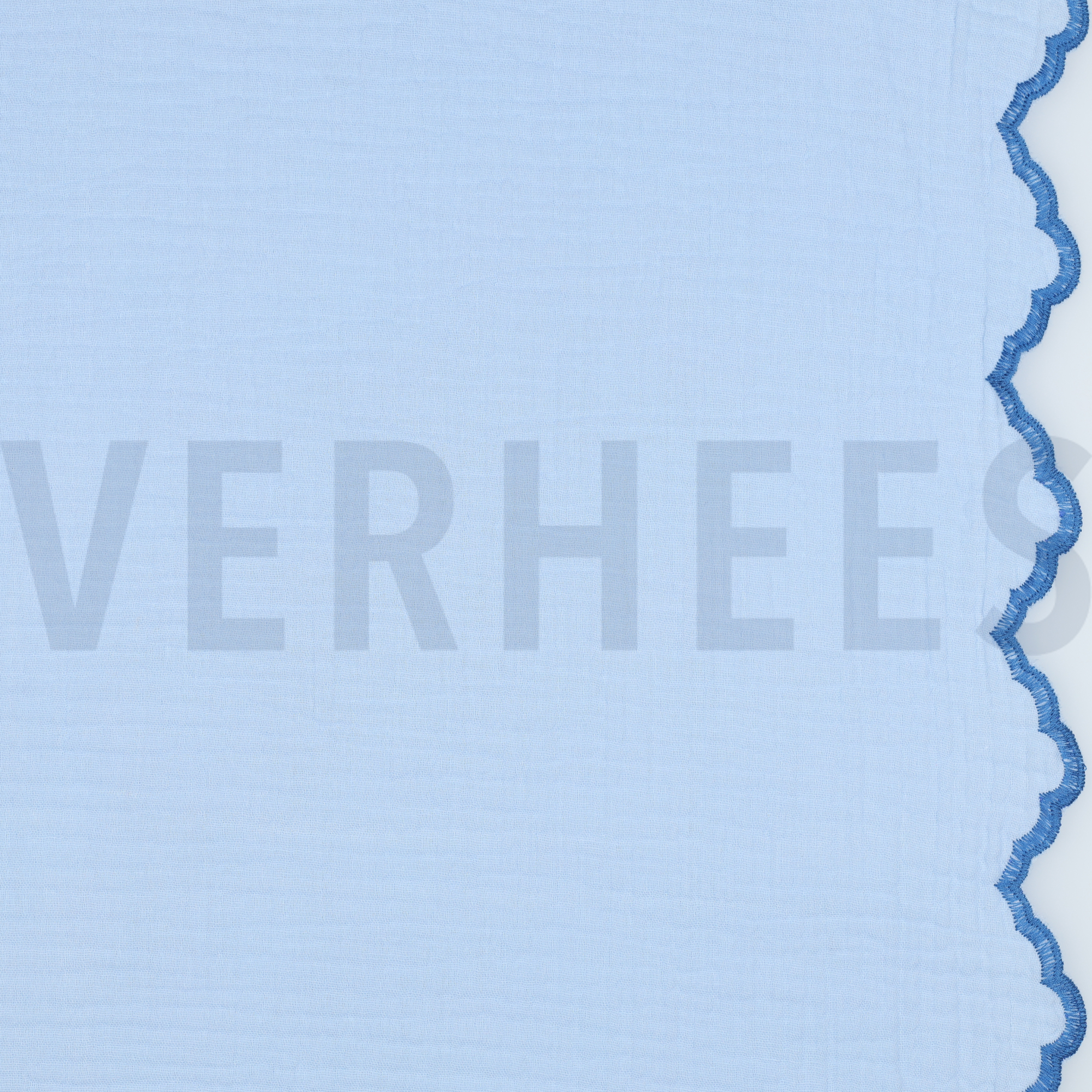 DOUBLE GAUZE TWEE-ZIJDIGE GOLFRAND LICHTBLAUW (high resolution)