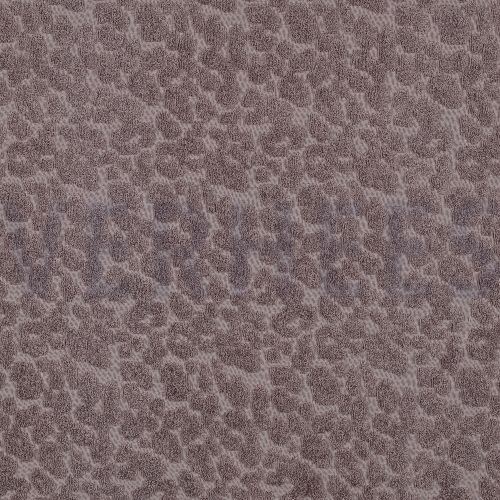 BAUMWOLLE FROTTEE GESTRICKT TIERHAUT MAUVE (high resolution)