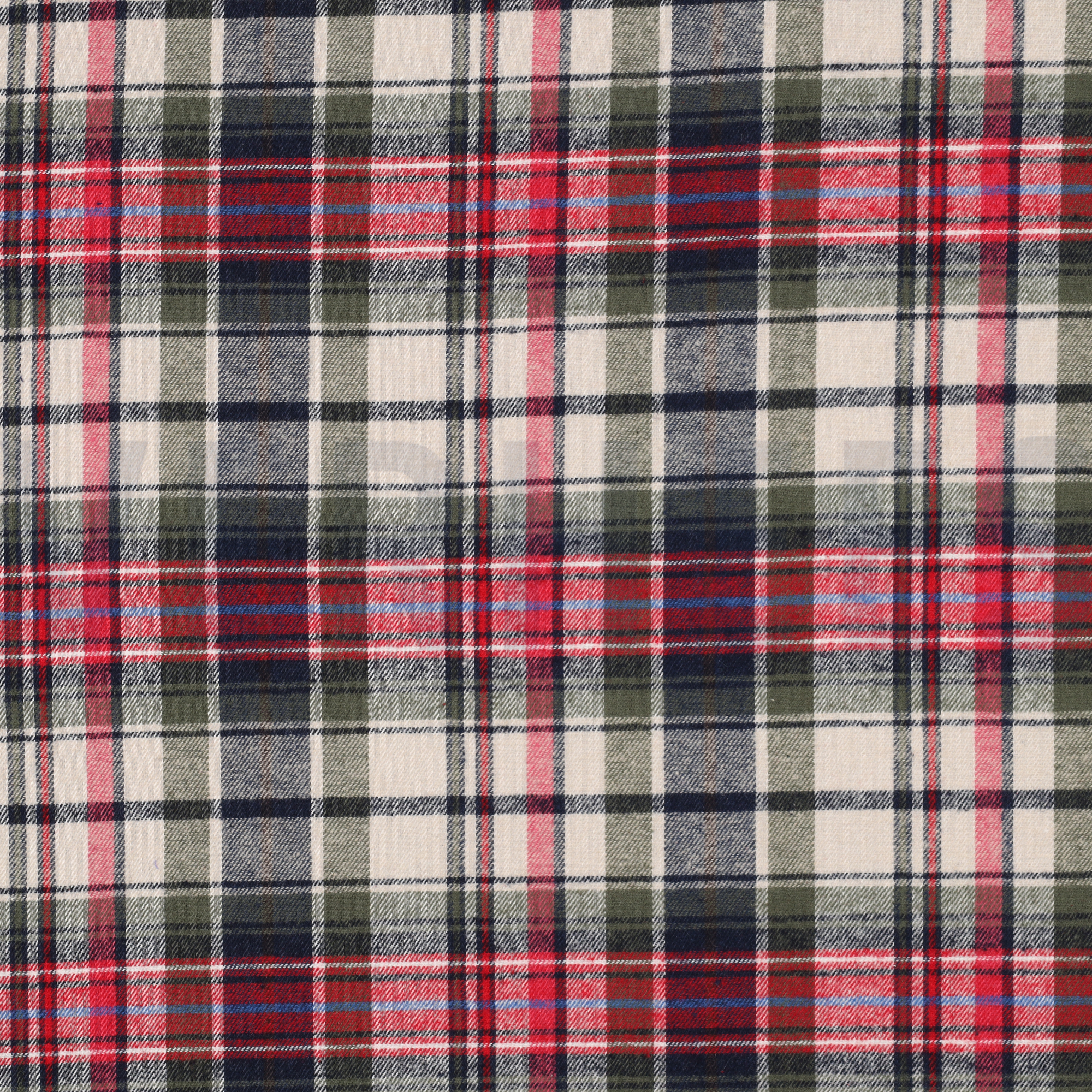 BAUMWOLLE GARNGEFÄRBT ANGERAUT KAROS ESSIGGURKE (high resolution)