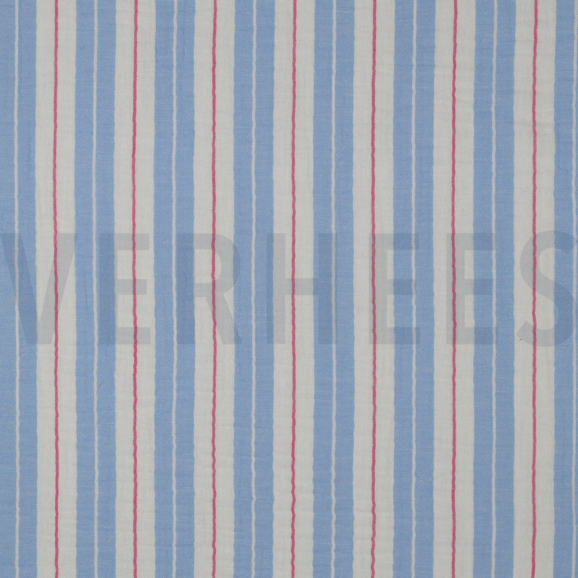 MUSSELIN GARNGEFÄRBT STREIFEN BLAU (high resolution)