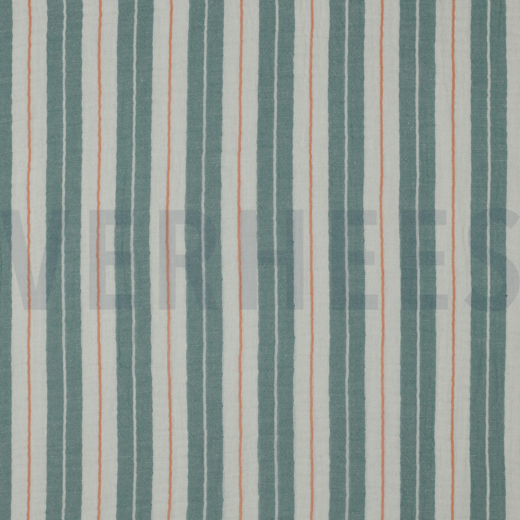 DOUBLE GAUZE YARN DYED STRIPES GREEN (high resolution)