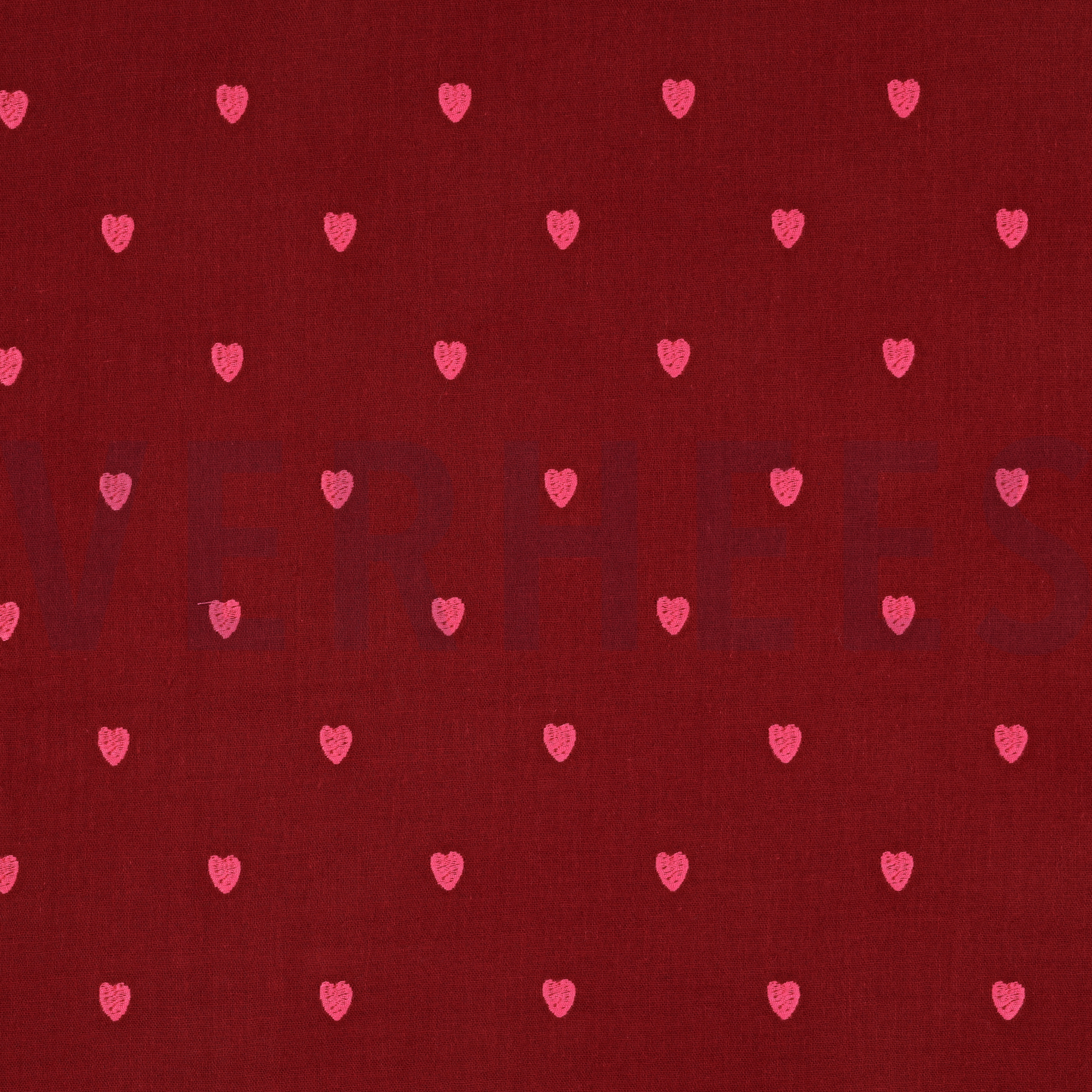 DOUBLE GAUZE EMBROIDERY NEON HARTEN AUBERGINE (high resolution)