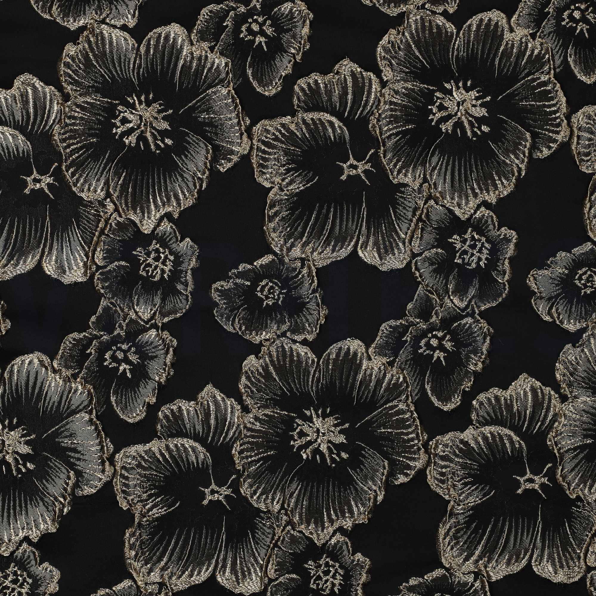 JACQUARD BLOEMEN ZWART (high resolution)