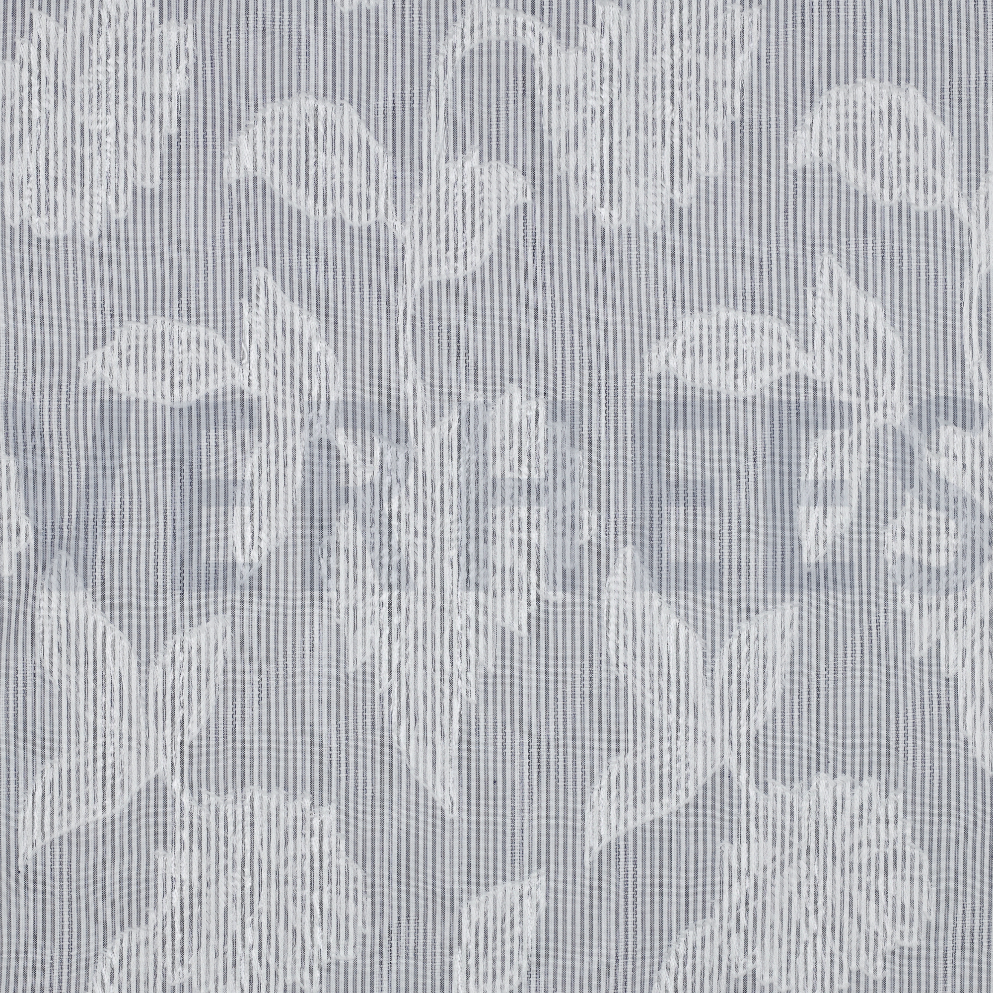 KATOEN GARENGEVERFD STREPEN JACQUARD BLOEMEN MARINEBLAUW (high resolution)
