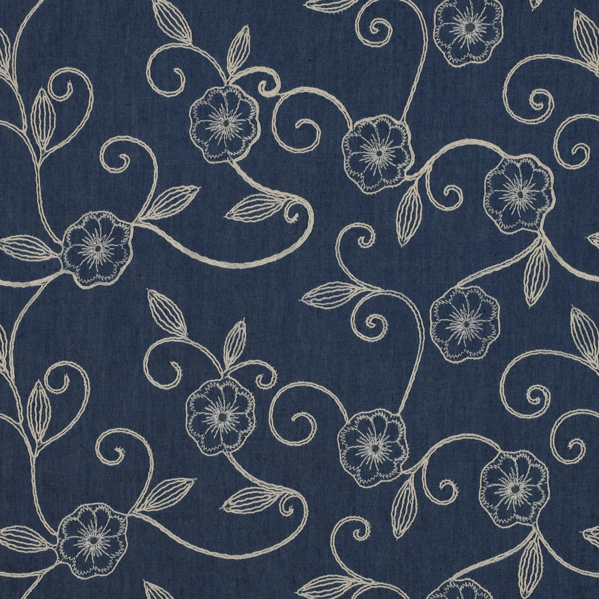DENIM STICKEREI BLUMEN JEANSBLAU (high resolution)