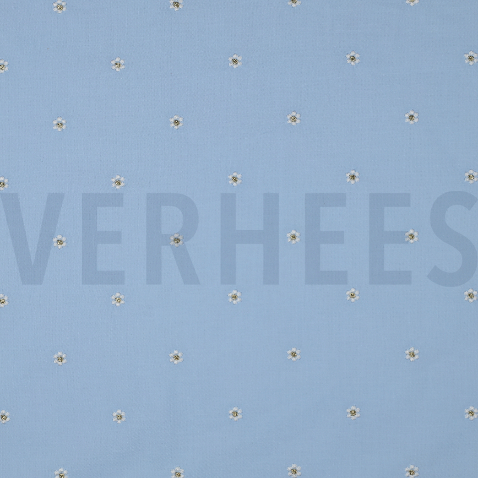 BAUMWOLLE VOILE STICKEREI LUREX BLUMEN HELLBLAU (high resolution)