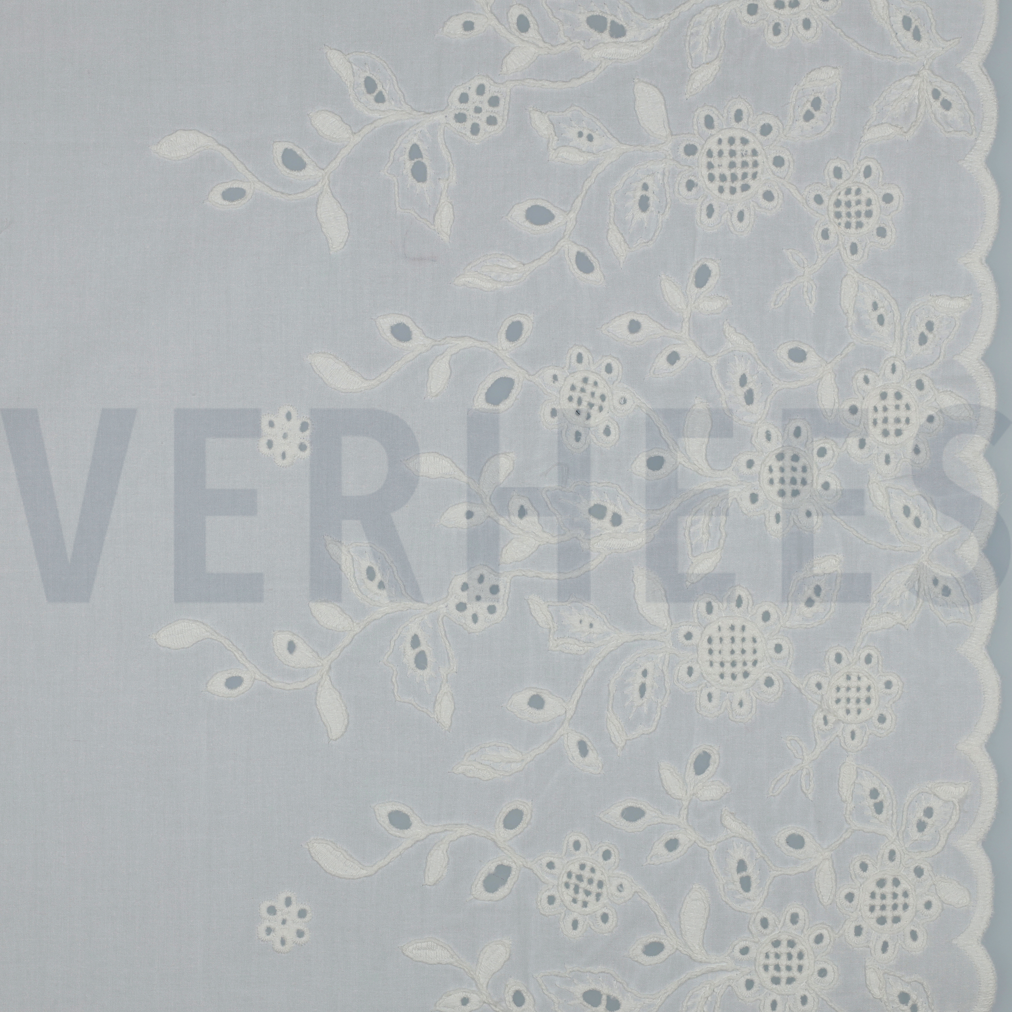 KATOEN VOILE EENZIJDIGE RAND EENZIJDIGE GOLFRAND WIT (high resolution)