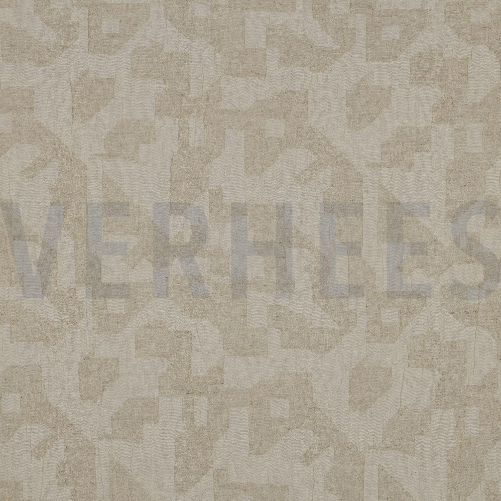 LIN COTON JACQUARD ABSTRACT NATUREL (high resolution)
