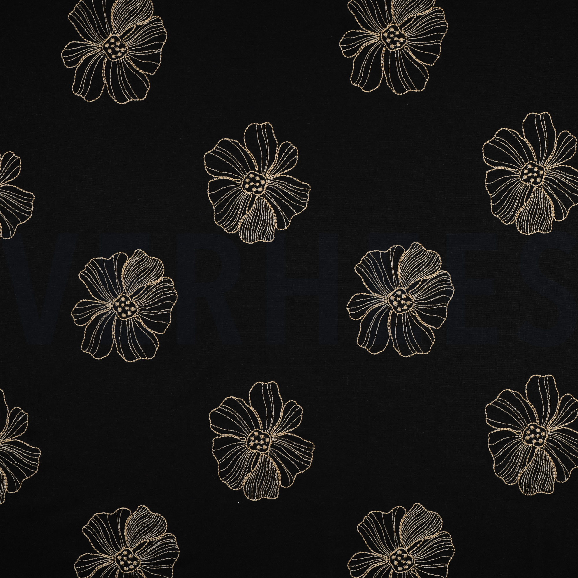 LIN VISCOSE BRODERIE FLEURS NOIR (high resolution)