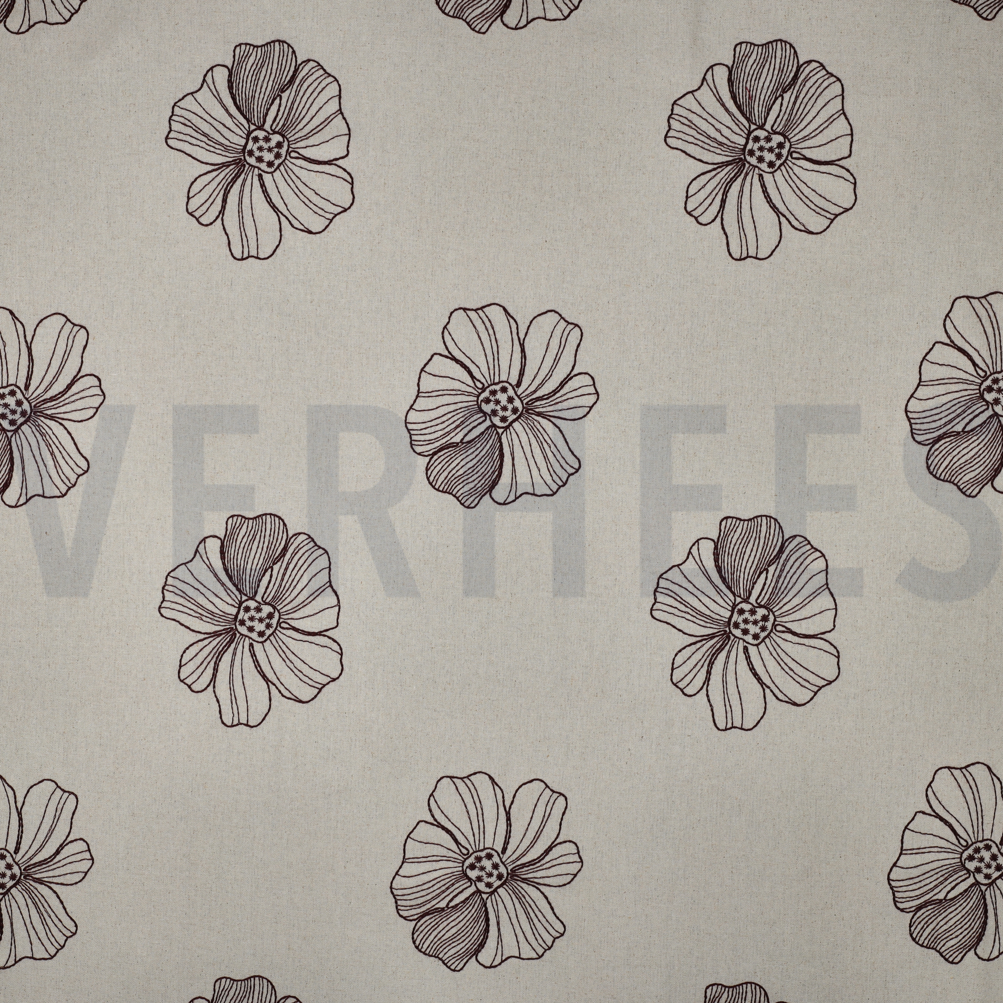 LEINEN VISKOSE STICKEREI BLUMEN NATUR (high resolution)