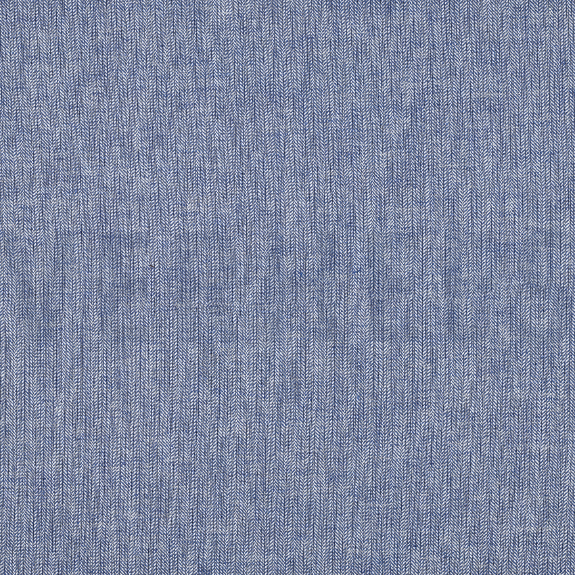 LINEN COTTON HERRINGBONE BLUE (high resolution)