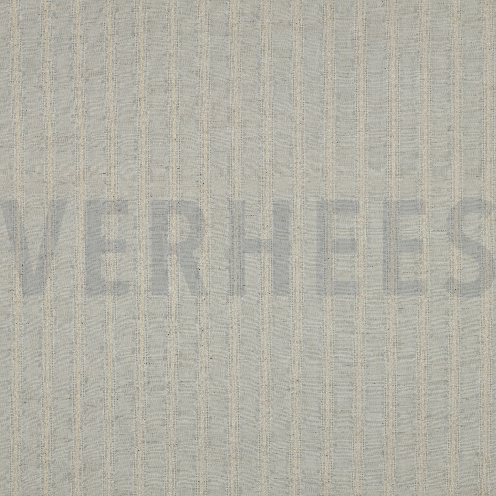 LIN COTON JACQUARD RAYURE BEIGE (high resolution)