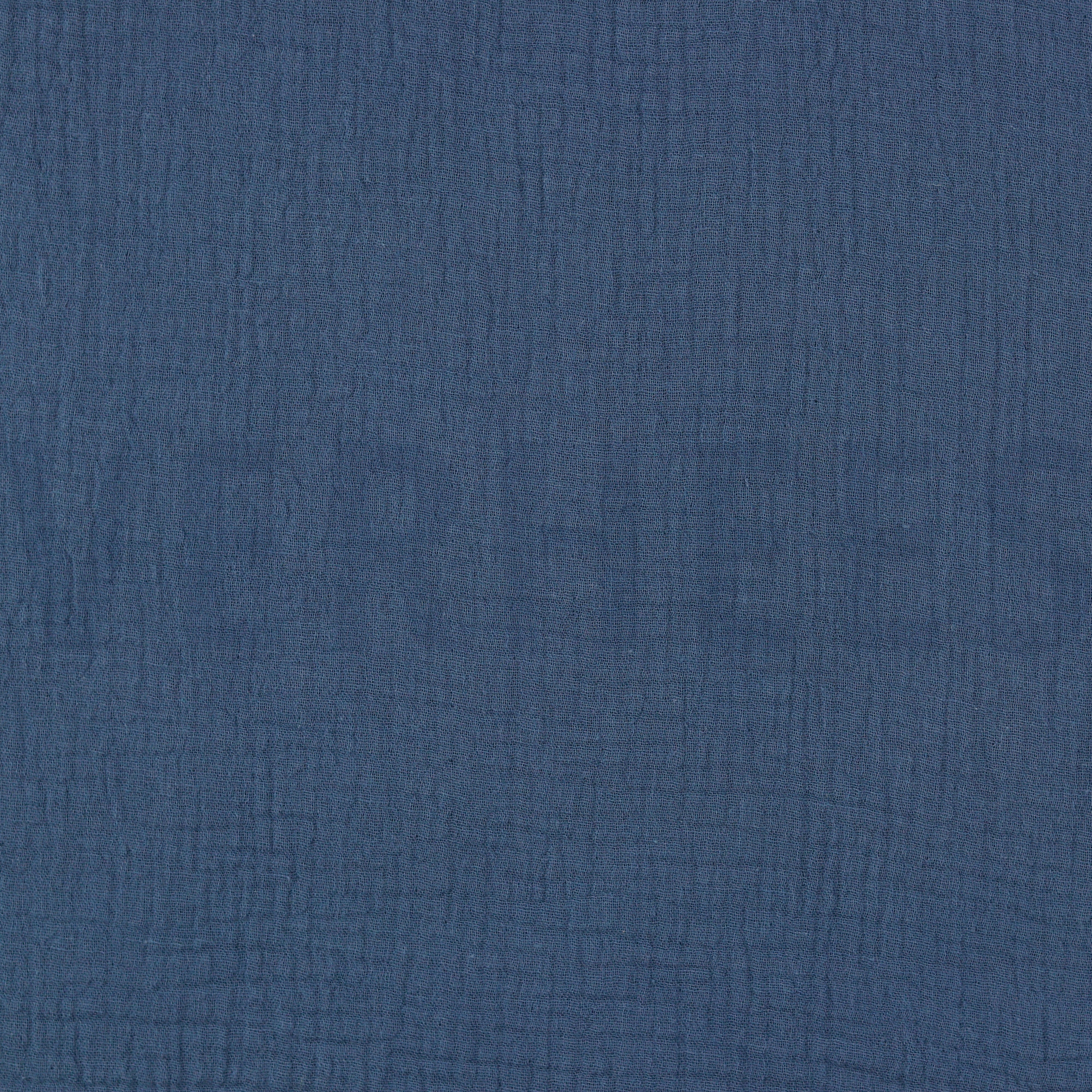 DOUBLE GAZE DE COTON GOTS INDIGO (high resolution)