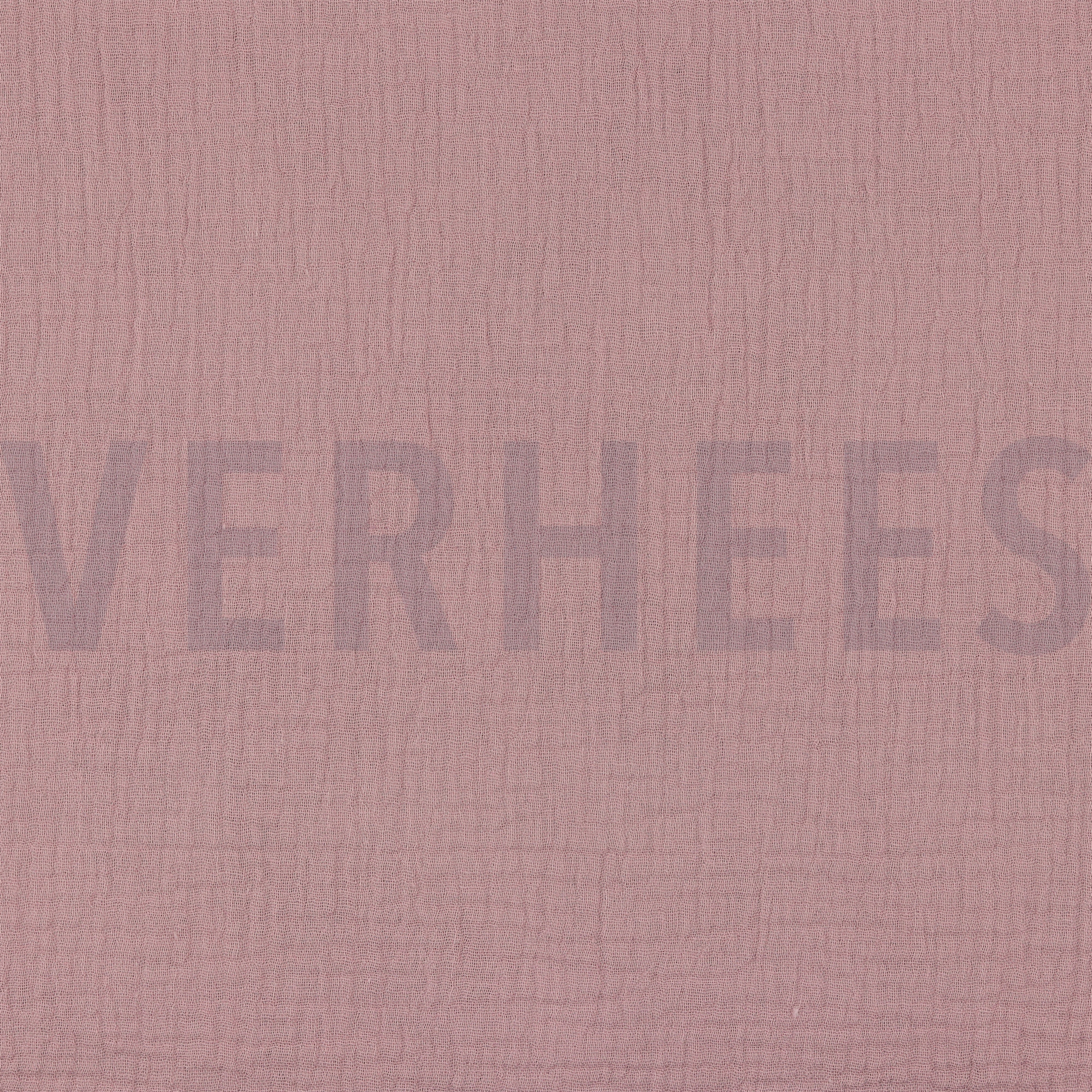 DOUBLE GAZE DE COTON GOTS VIEUX ROSE (high resolution)
