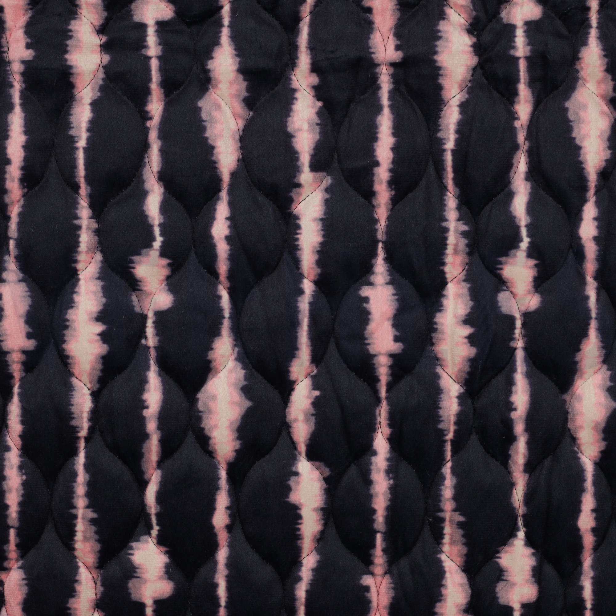 MATELASSÉ VELVET DIGITAL RAYURES BLEU MARINE (high resolution)