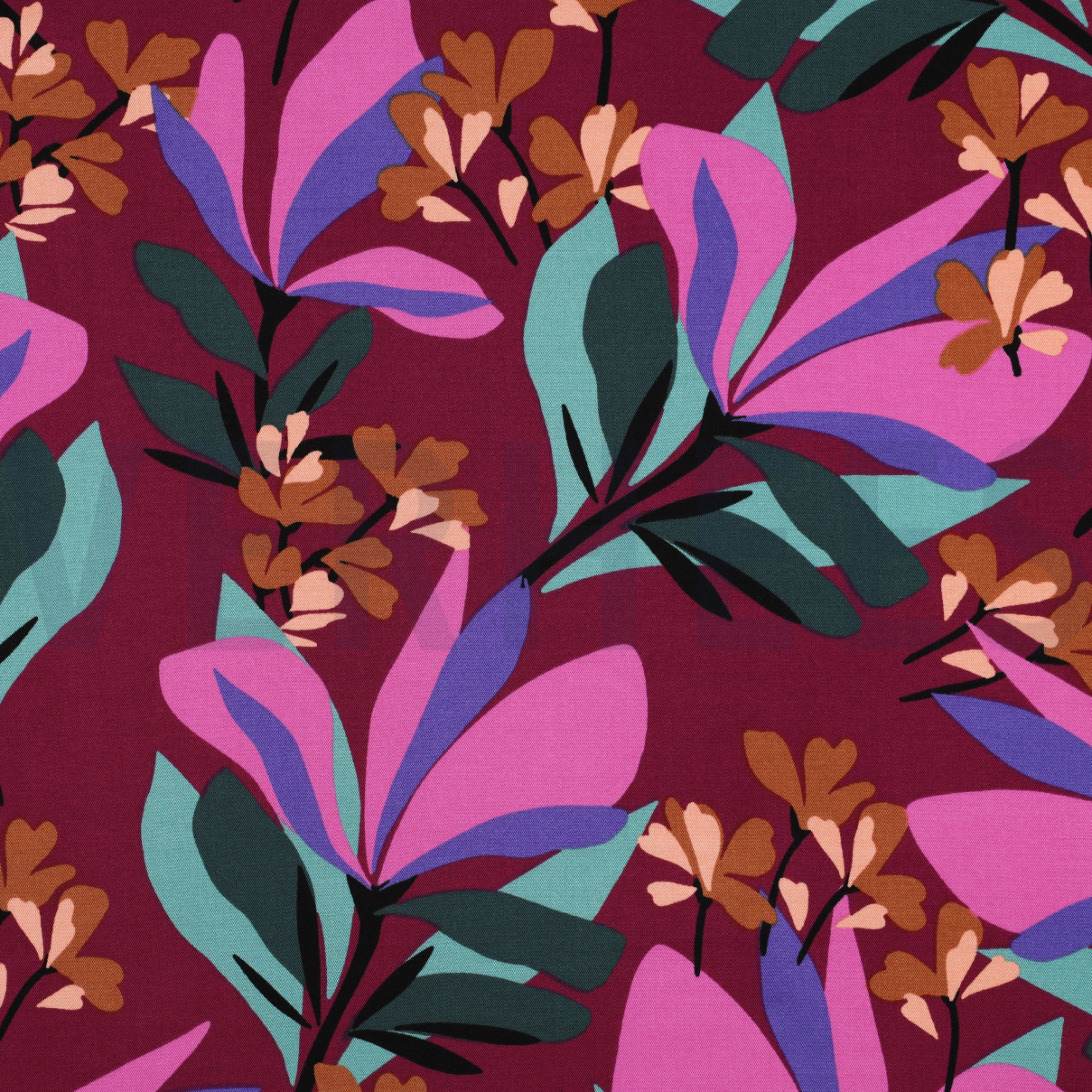 VISCOSE ROSELLA STRETCH SPRING GARDEN NERIDA HANSEN MAUVE (high resolution)
