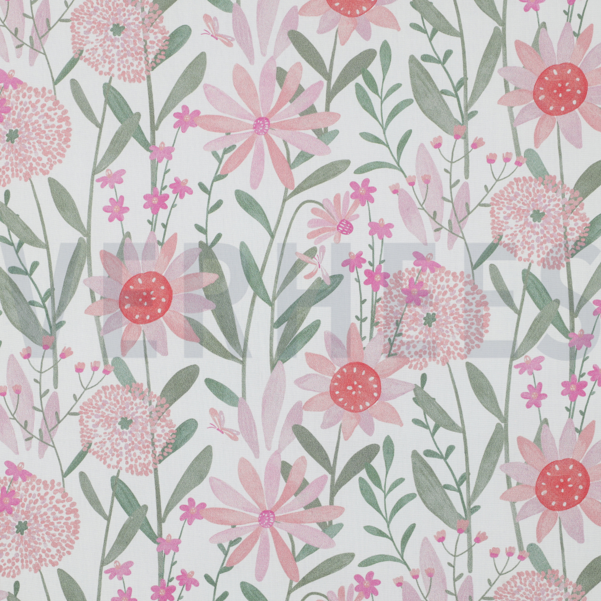 KATOENEN POPLIN DIGITAAL BLOEMEN WIT (high resolution)