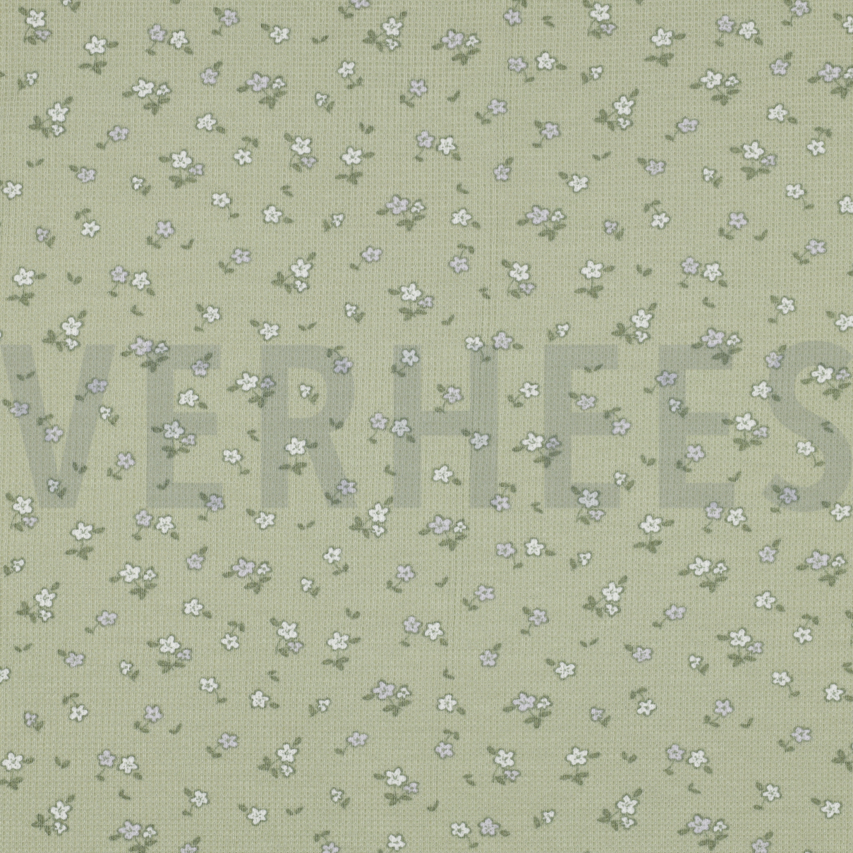 JERSEY GAUFRÉ FLEURS SAUGE (high resolution)