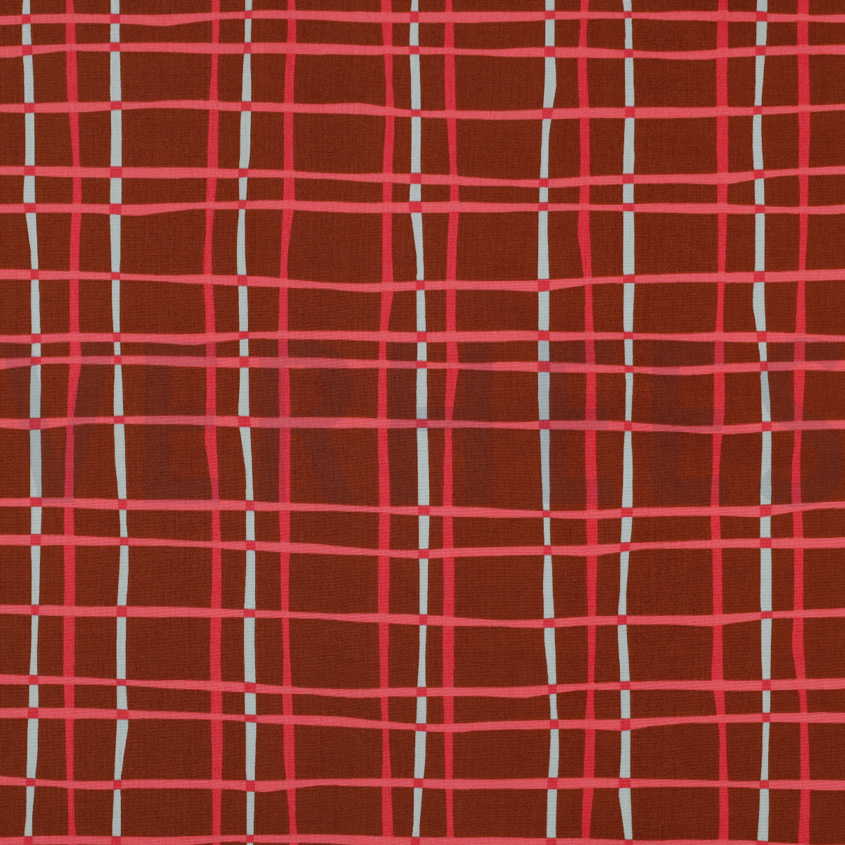 KATOENEN POPLIN BLOEMEN & RUITEN KARAMEL (high resolution)