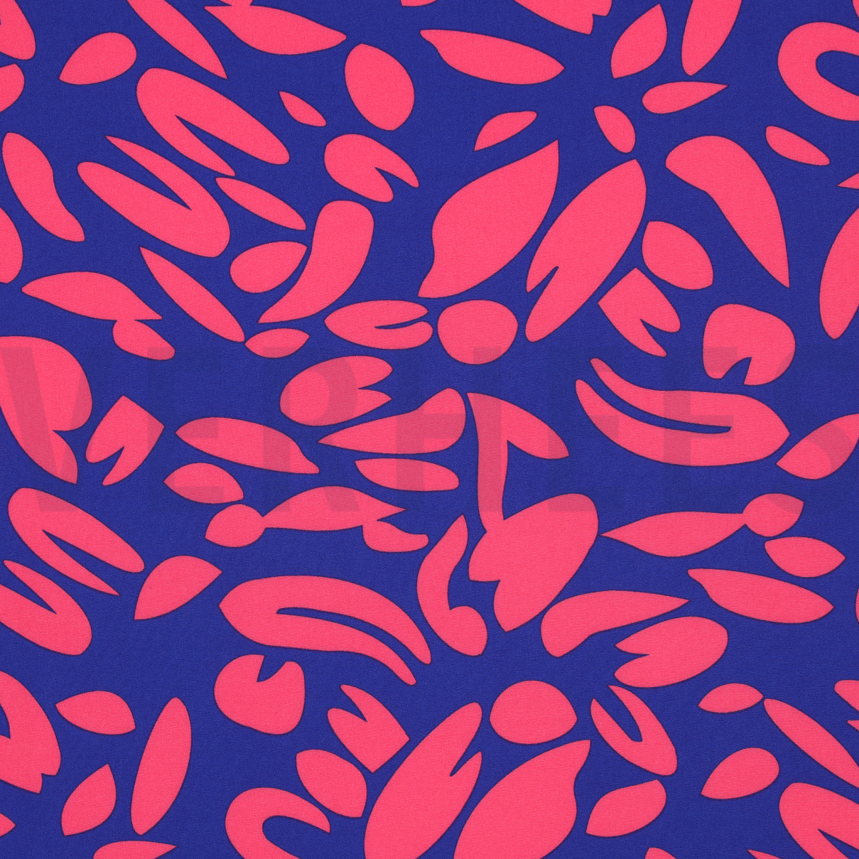 MAGNOLIA STRETCH ABSTRACT KOBALTBLAUW (high resolution)