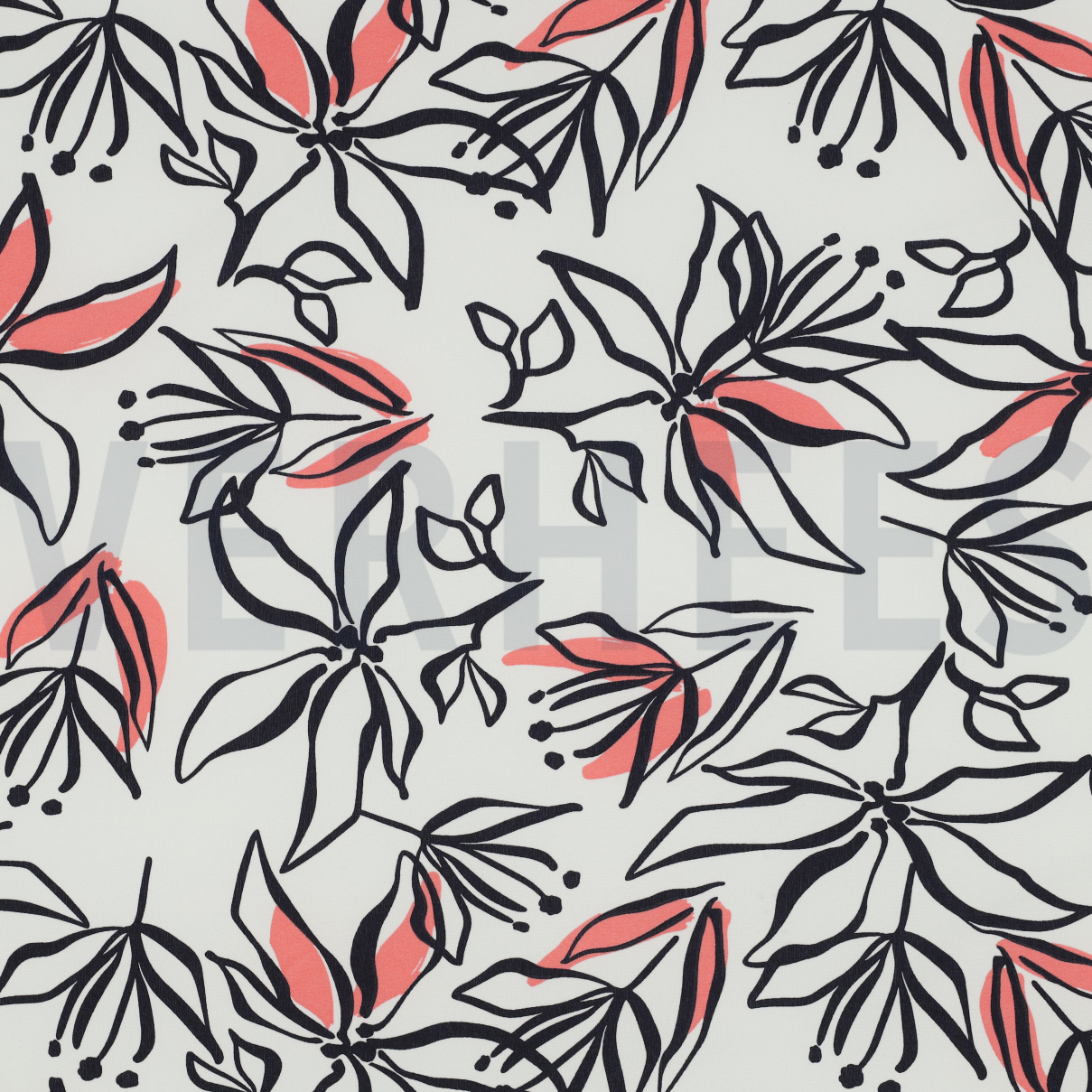 MAGNOLIA STRETCH BLOEMEN WIT (high resolution)