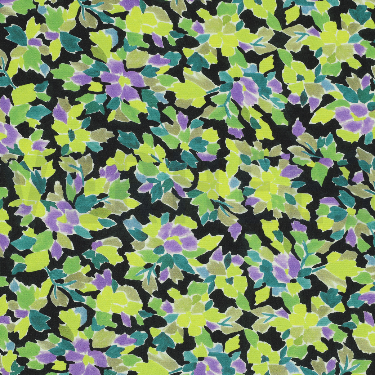 VISCOSE RADIANCE DIGITAAL BLOEMEN GROEN (high resolution)
