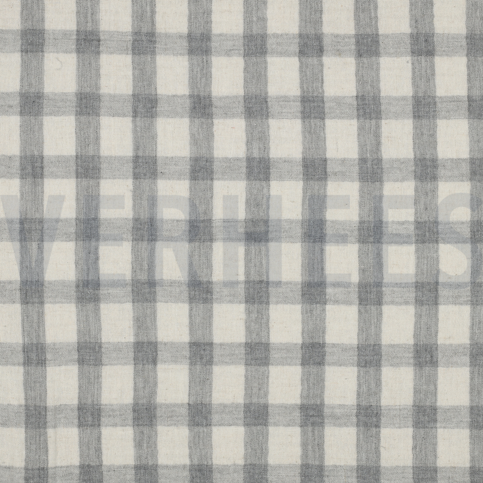 DOUBLE GAUZE LINNEN GARENGEVERFD RUITEN GRIJS/NATUREL (high resolution)