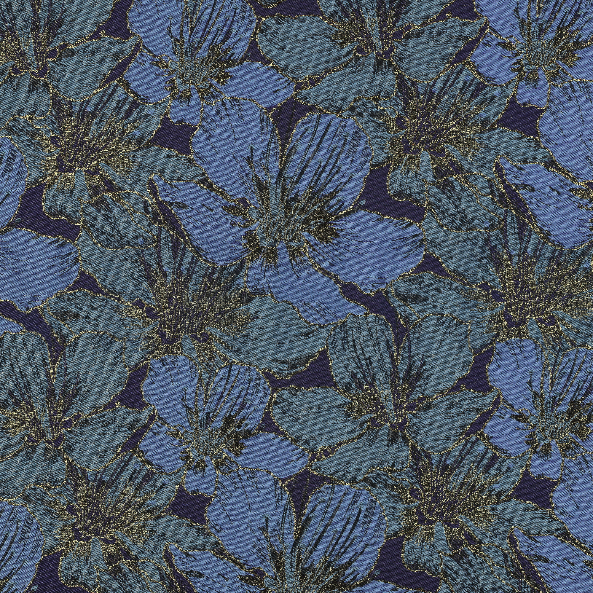JACQUARD BLOEMEN BLAUW (high resolution)