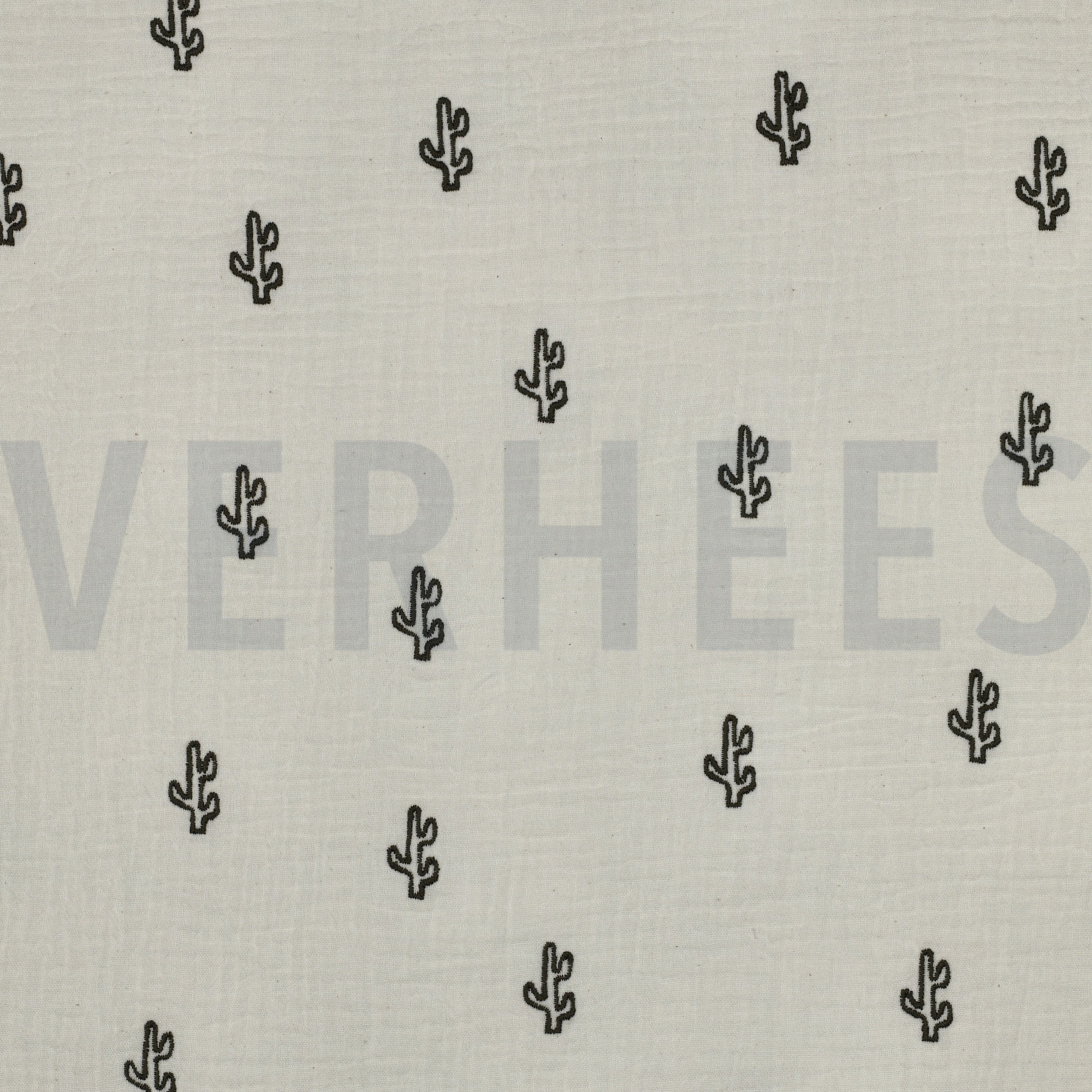 MUSSELIN STICKEREI KAKTUS NATUR (high resolution)