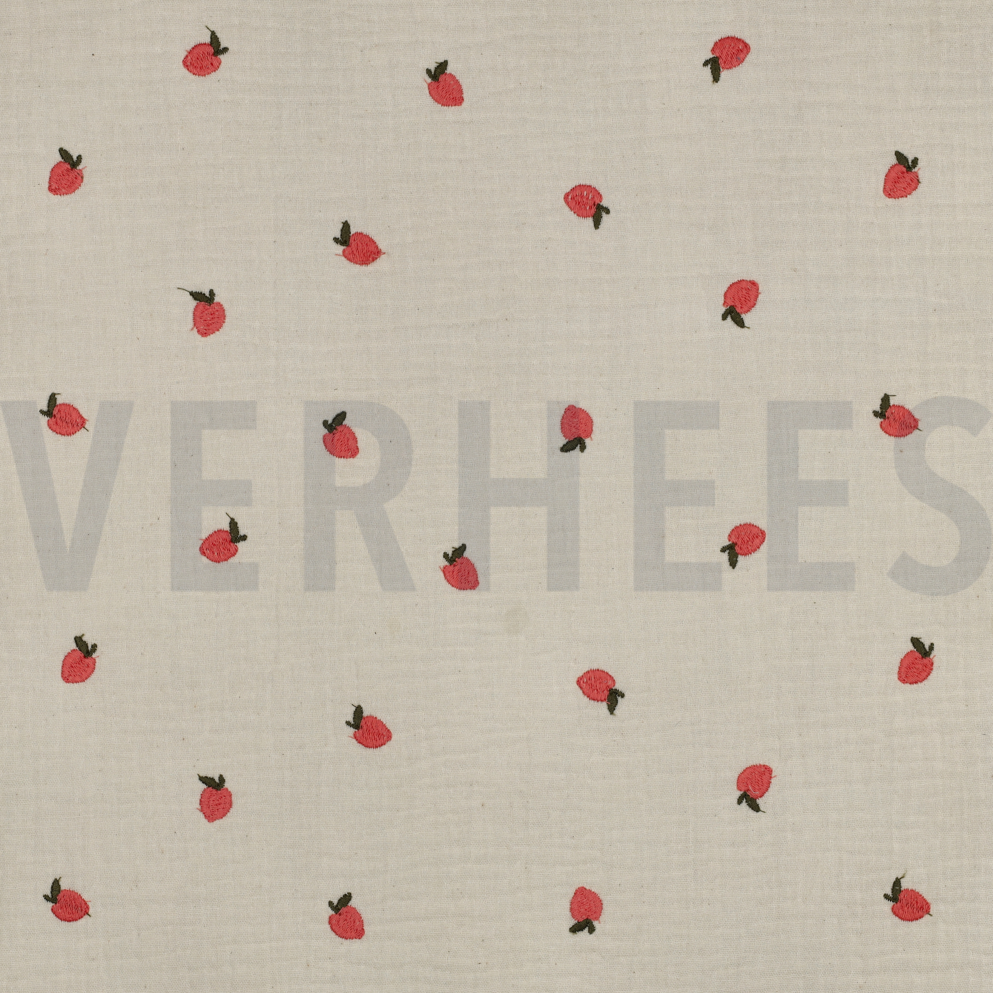 MUSSELIN NATURAL STICKEREI FRÜCHTE NATUR/PFIRSICH (high resolution)