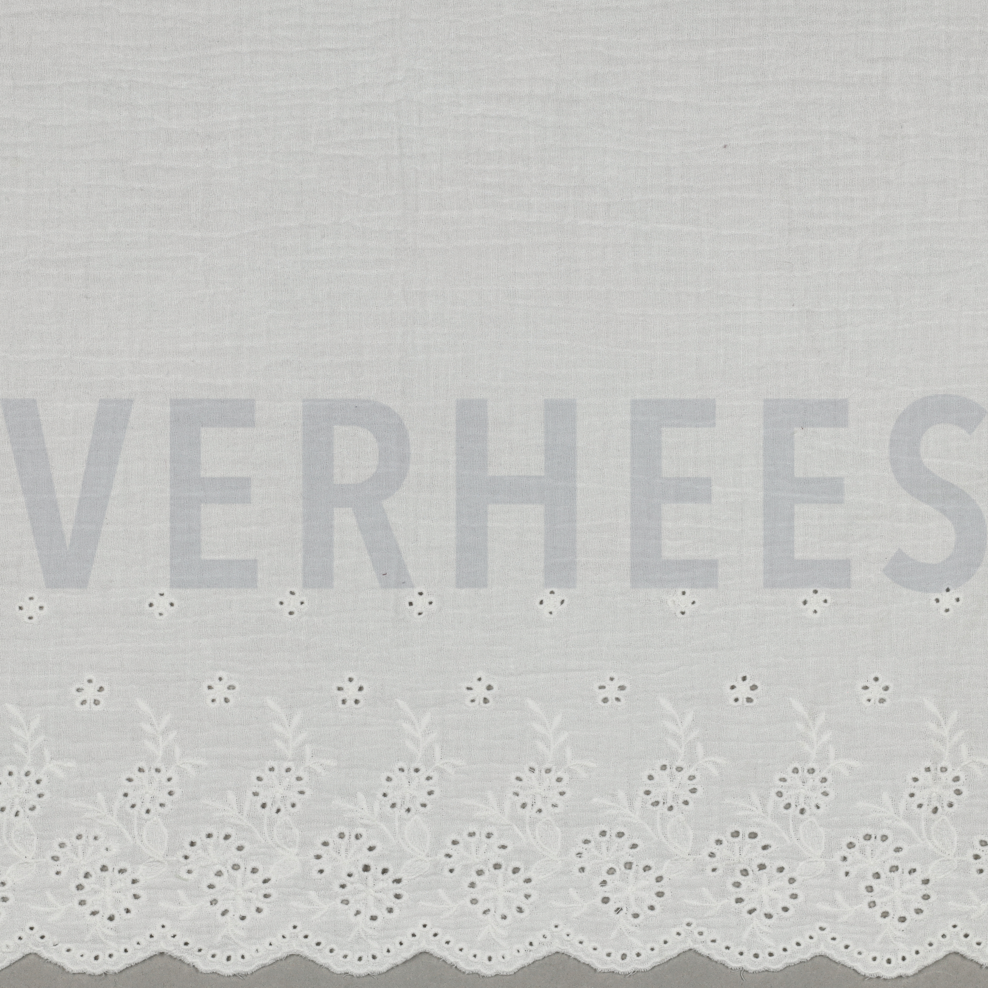 MUSSELIN EINSEITIGER RAND EINSEITIGE BOGENKANTE WEISS (high resolution)