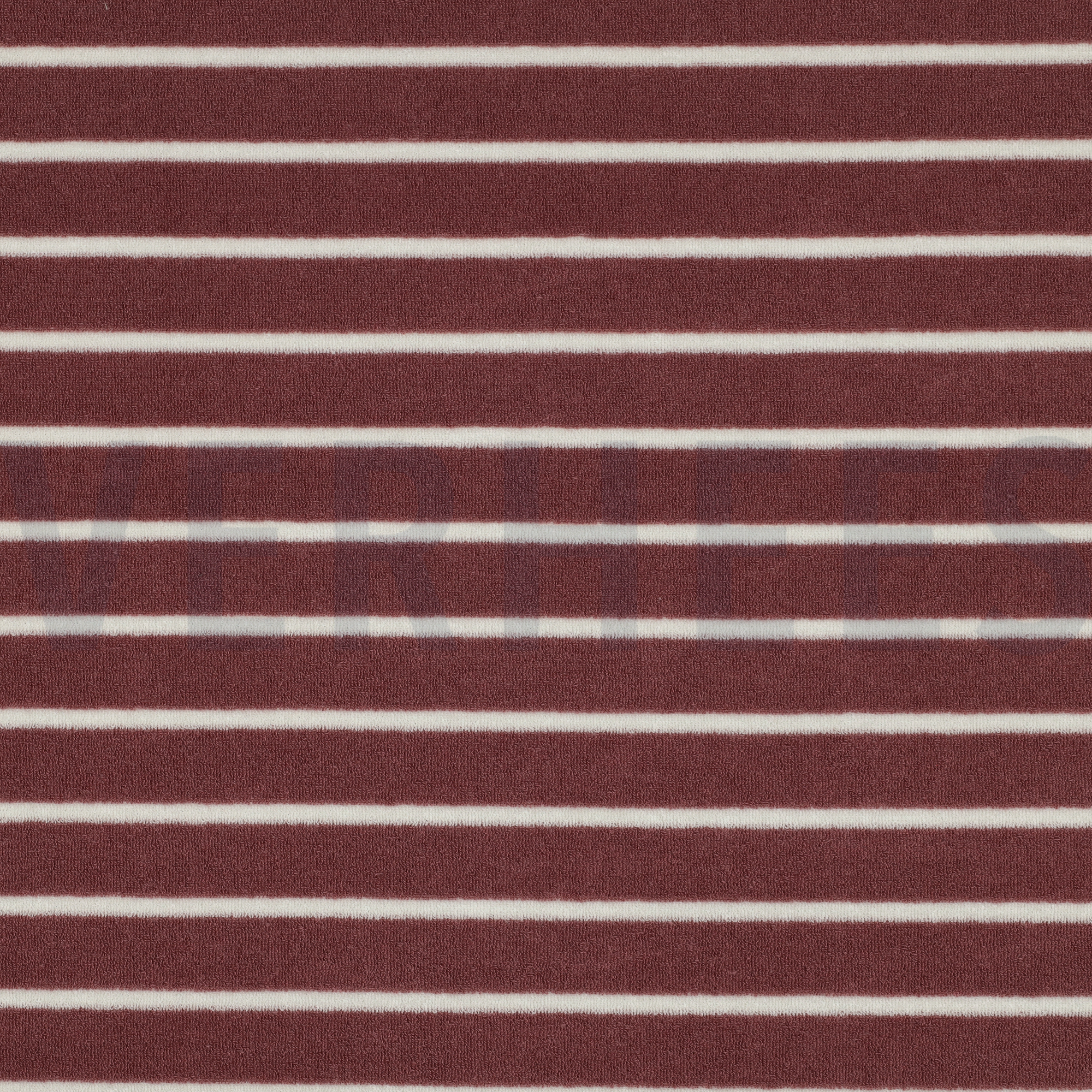 COTTON TOWELLING YARN DYED STRIPES MAUVE/ECRU (high resolution)