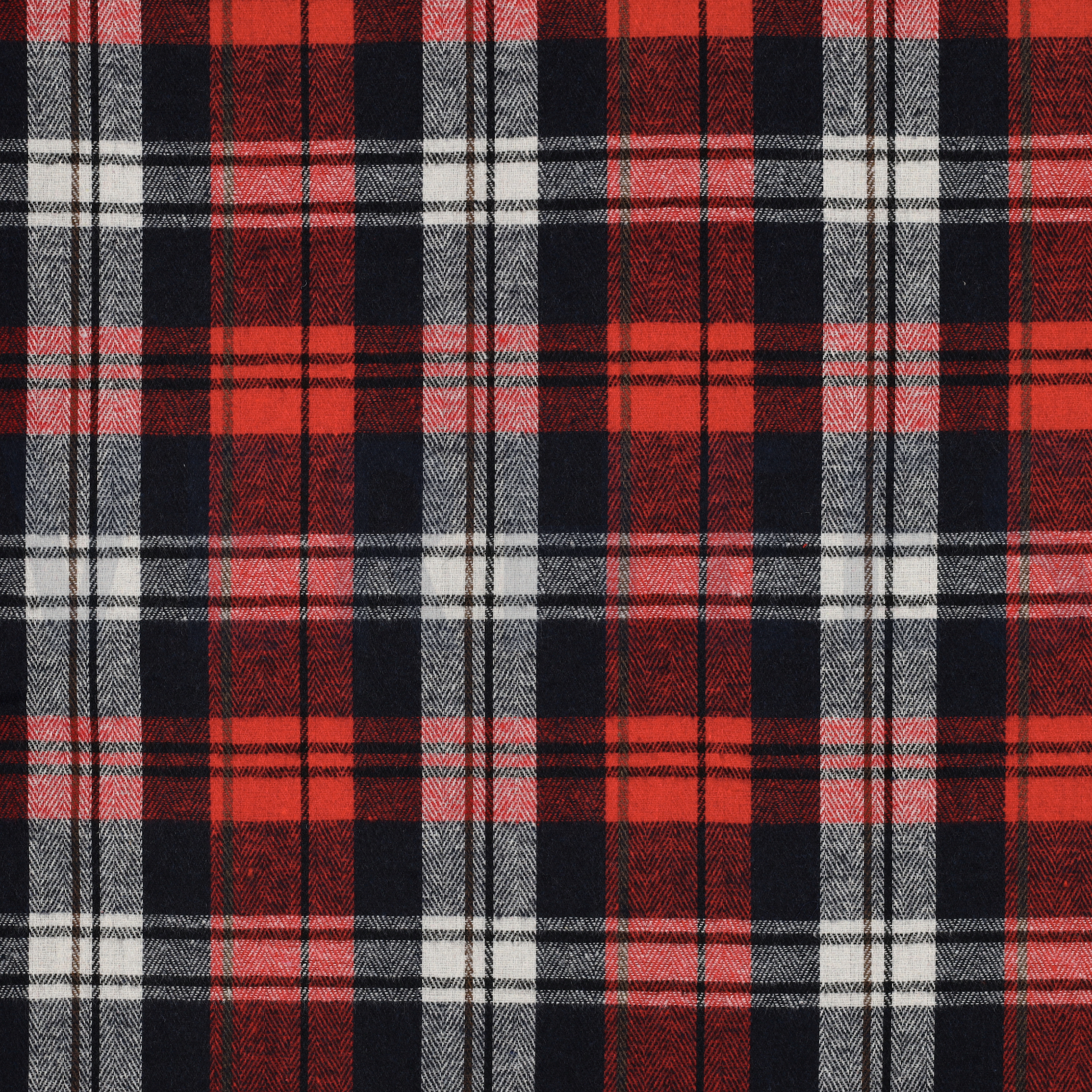 GEBÜRSTETER MANTELSTOFF GARNGEFÄRBT KAROS ROT (high resolution)