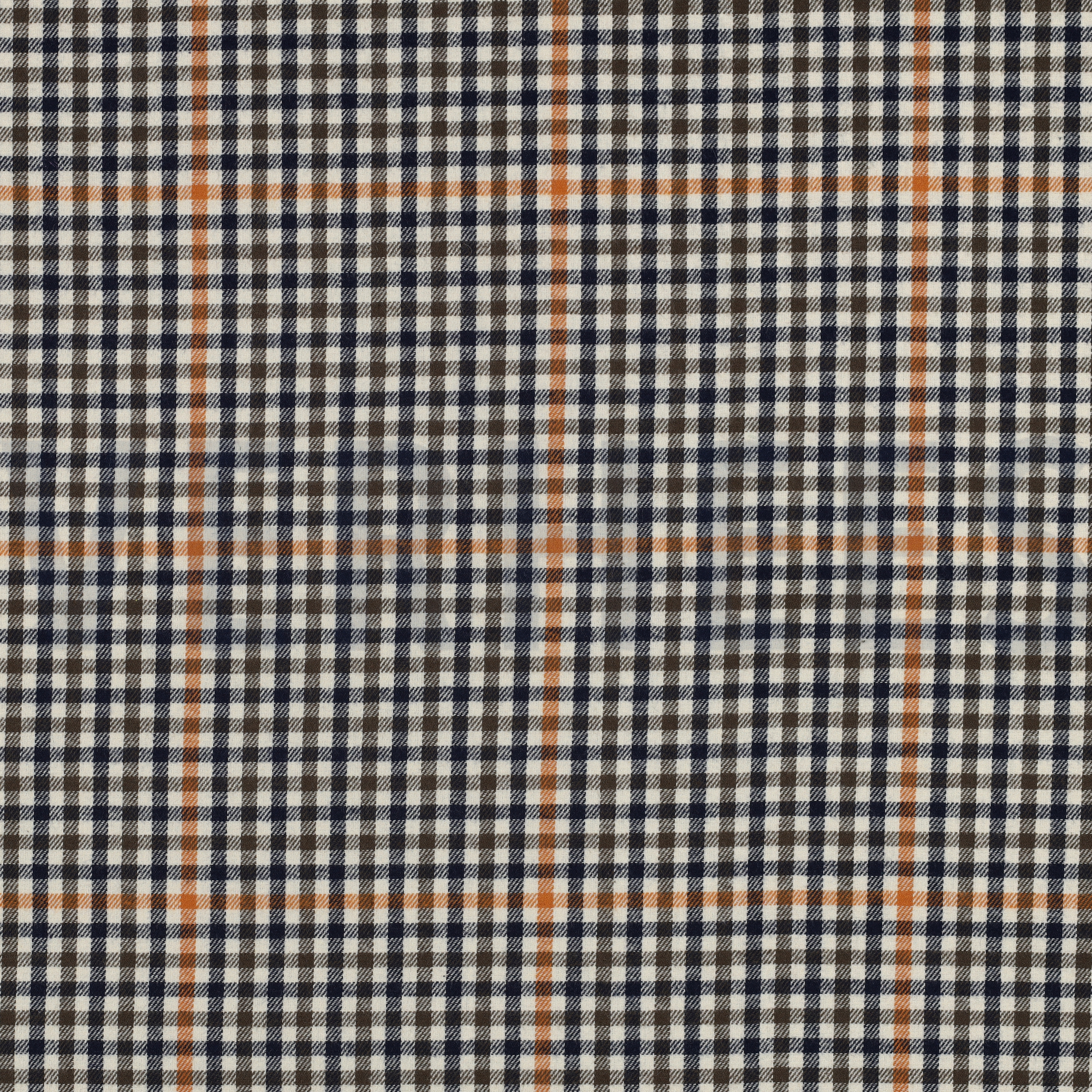 BAUMWOLLE GARNGEFÄRBT ANGERAUT KAROS ECRU (high resolution)