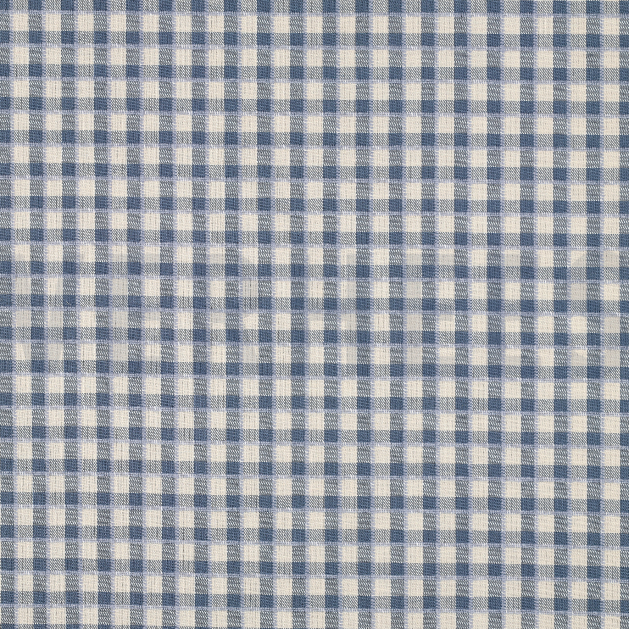 BAUMWOLLE GARNGEFÄRBT KAROS BLAU (high resolution)