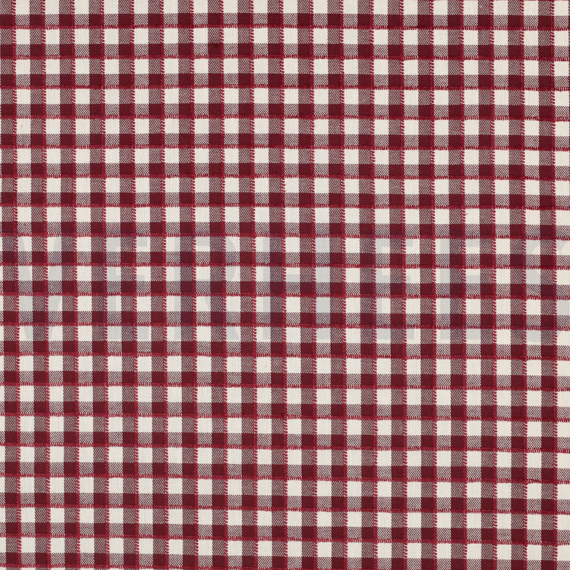 BAUMWOLLE GARNGEFÄRBT KAROS BORDEAUXROT (high resolution)