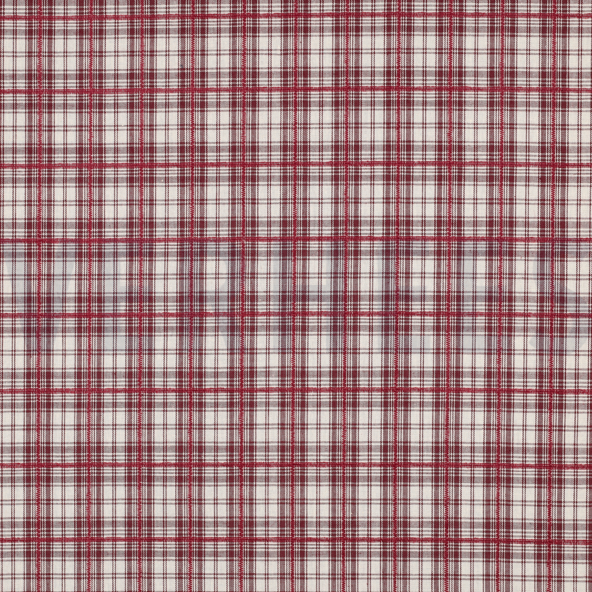 BAUMWOLLE GARNGEFÄRBT KAROS BORDEAUXROT (high resolution)