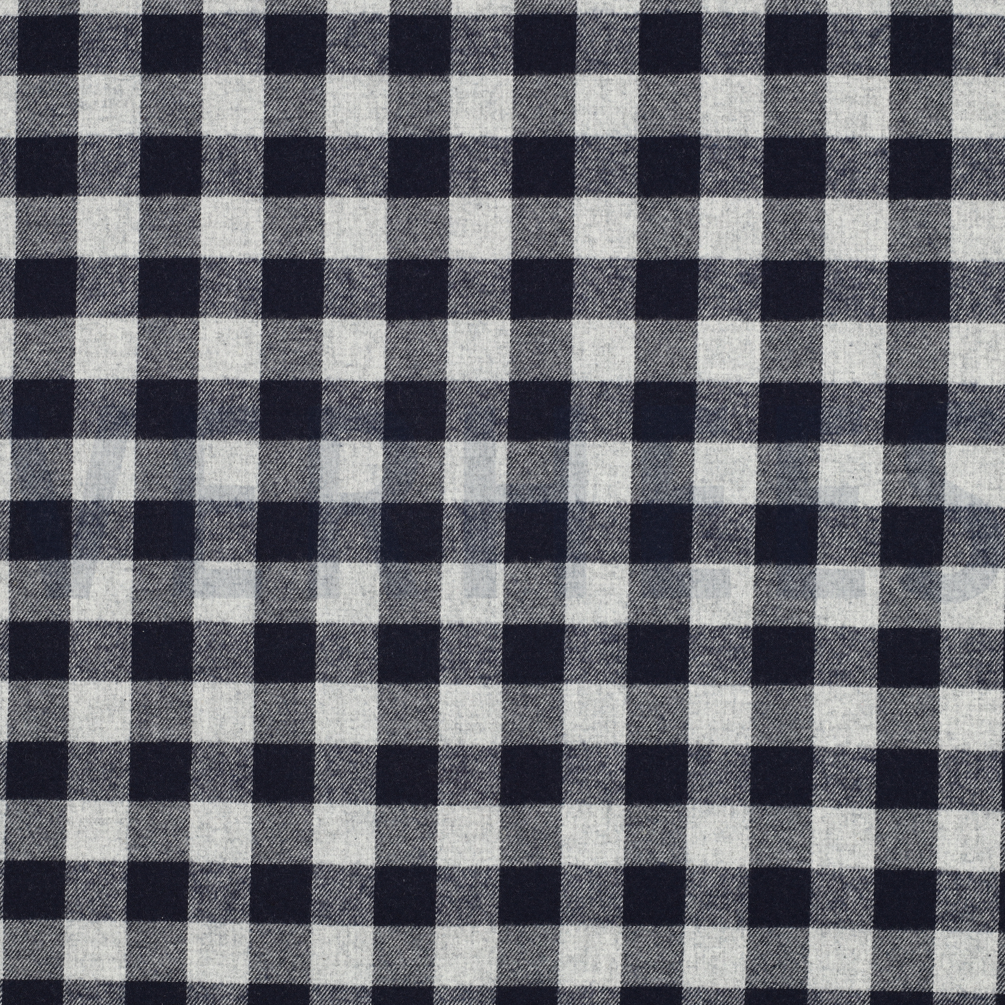 COTON TEINT EN FIL BROSSÉ CARREAUX BLEU MARINE (high resolution)