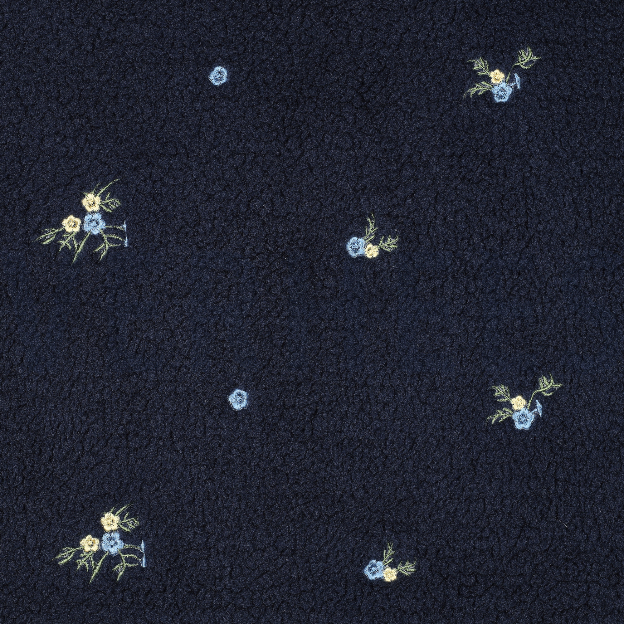 TEDDY EMBROIDERY BLOEMEN MARINEBLAUW (high resolution)