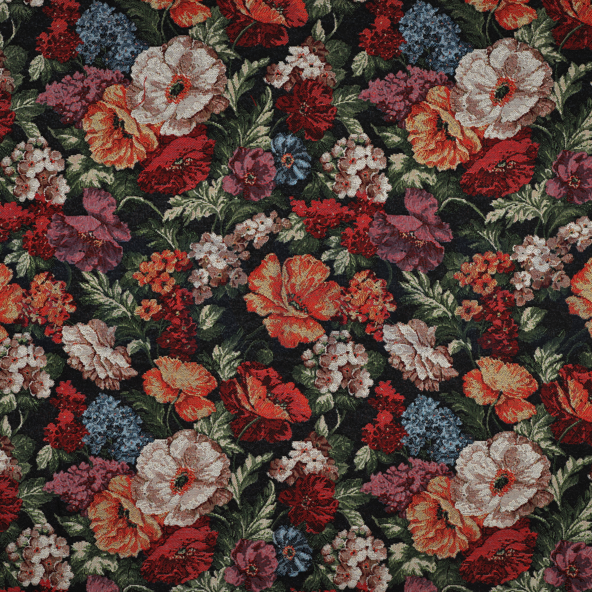 GOBELIN FLEURS BLEU MARINE (high resolution)