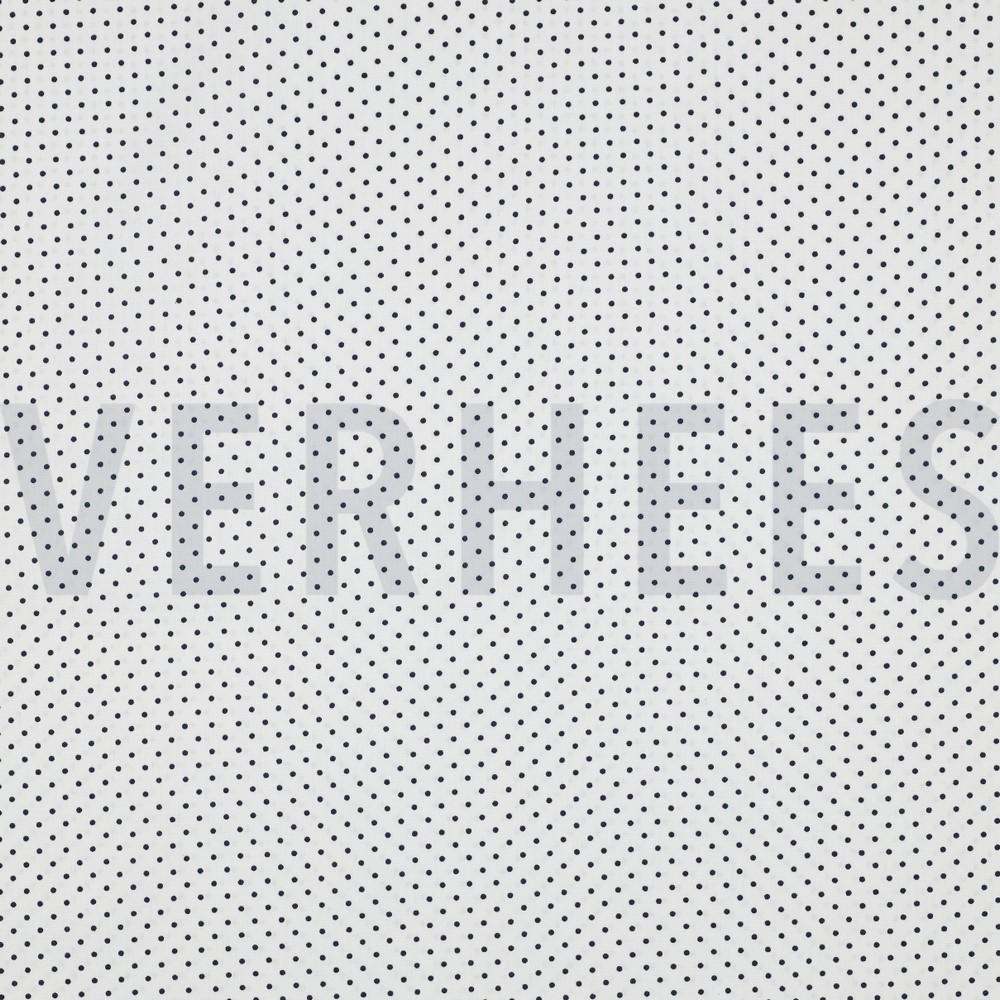 KATOENEN POPLIN KLEINE STIPPEN WIT/DONKERBLAUW (high resolution)