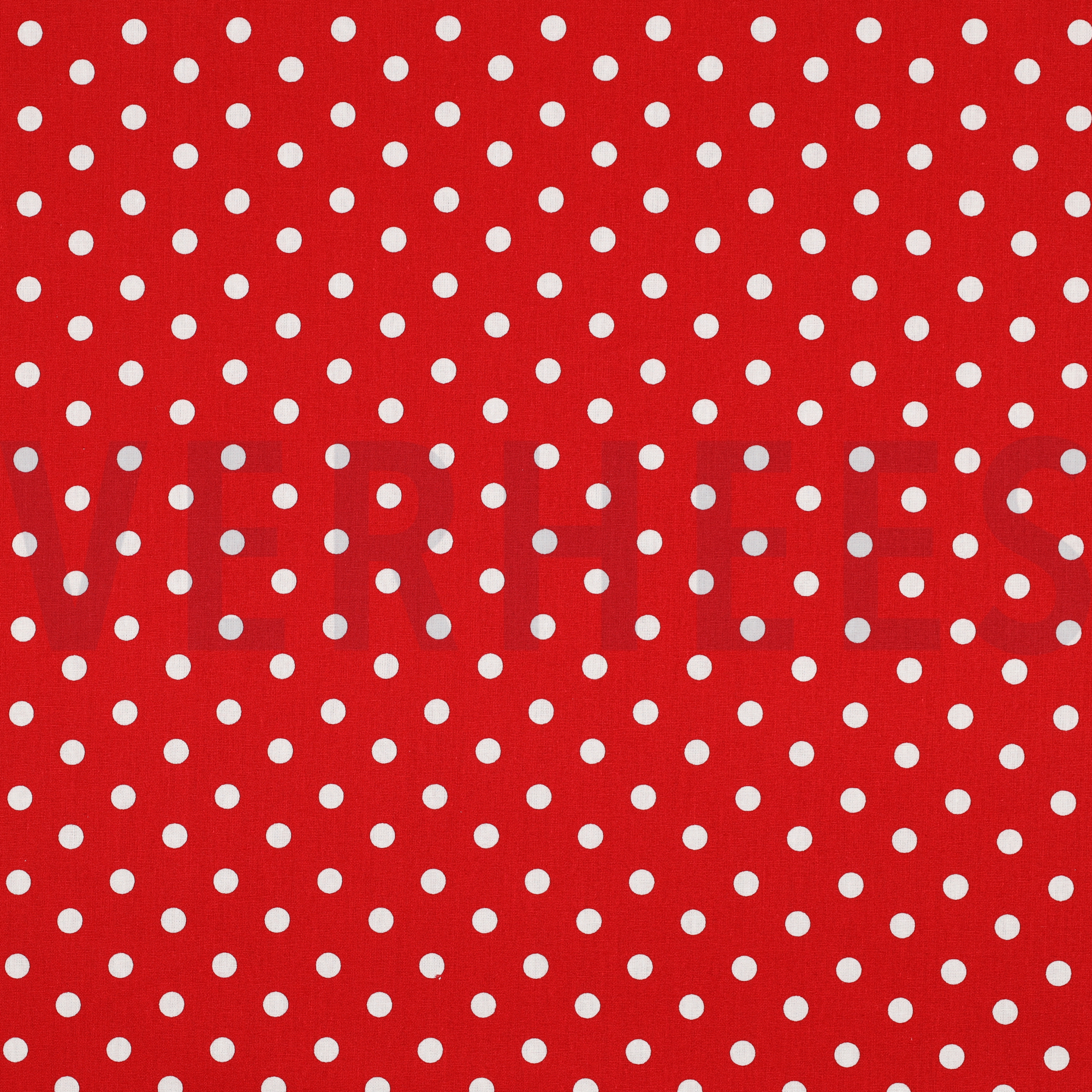POPELINE DE COTON POINTS ROUGE (high resolution)