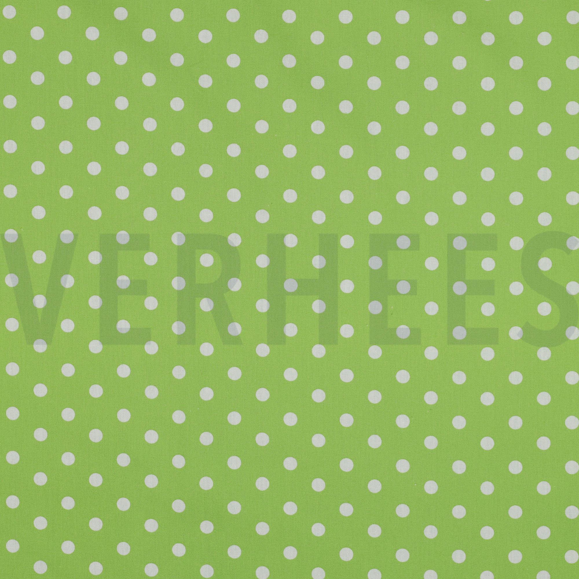 POPELINE DE COTON POINTS CITRON VERT (high resolution)