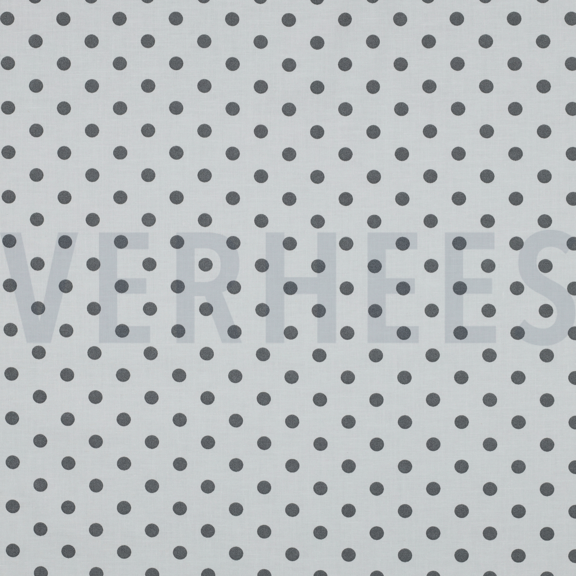 BAUMWOLLE POPELINE PUNKTE WEISS/GRAU (high resolution)