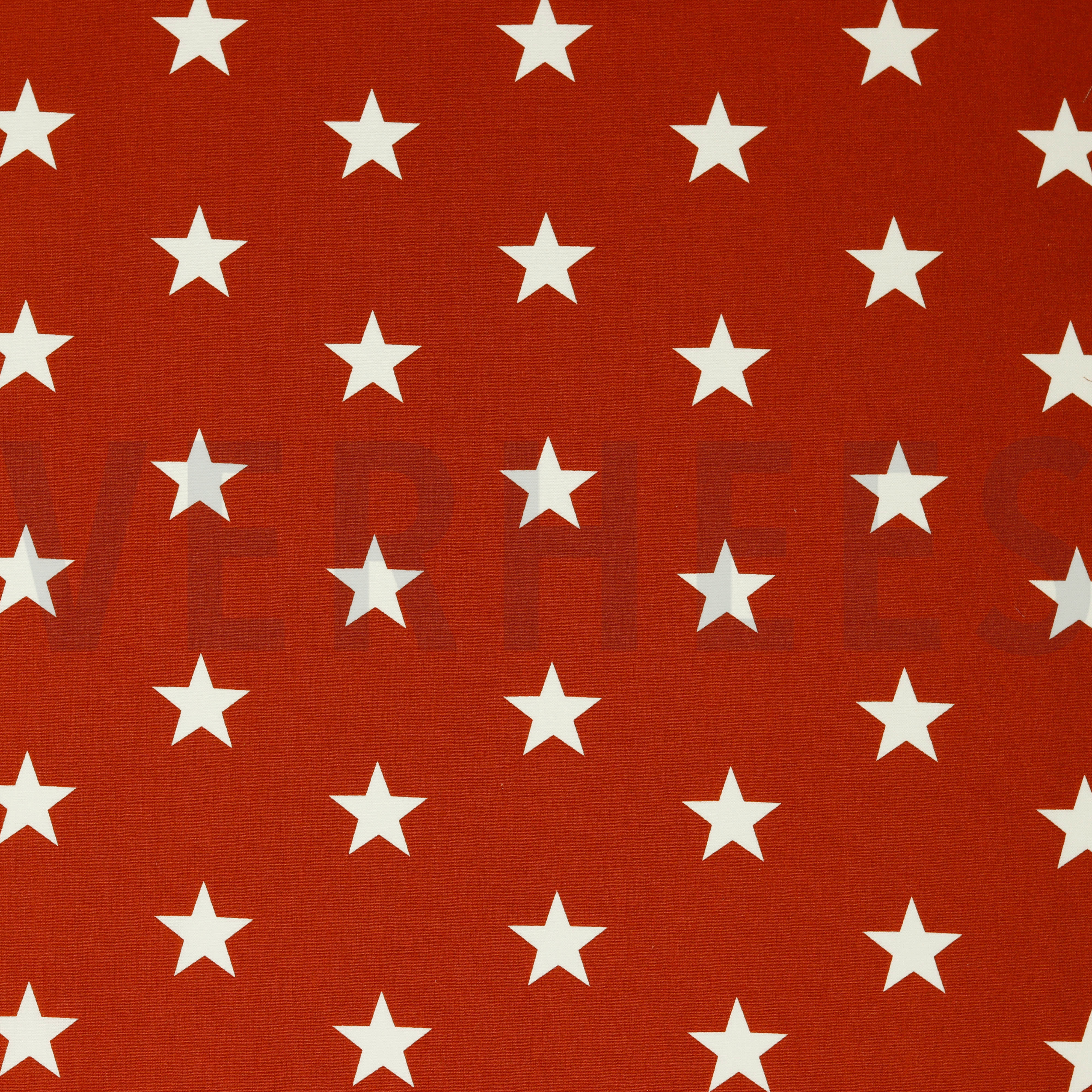 KATOENEN POPLIN STERREN TERRACOTTA (high resolution)