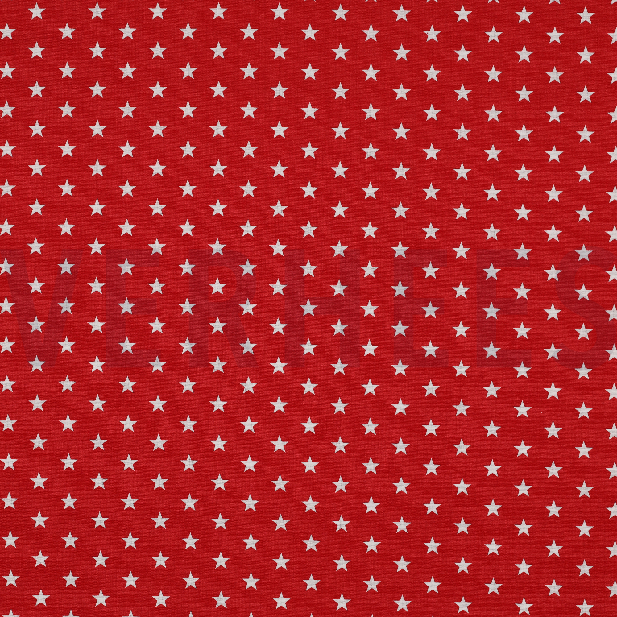 POPELINE DE COTON PETITES ÉTOILES ROUGE (high resolution)
