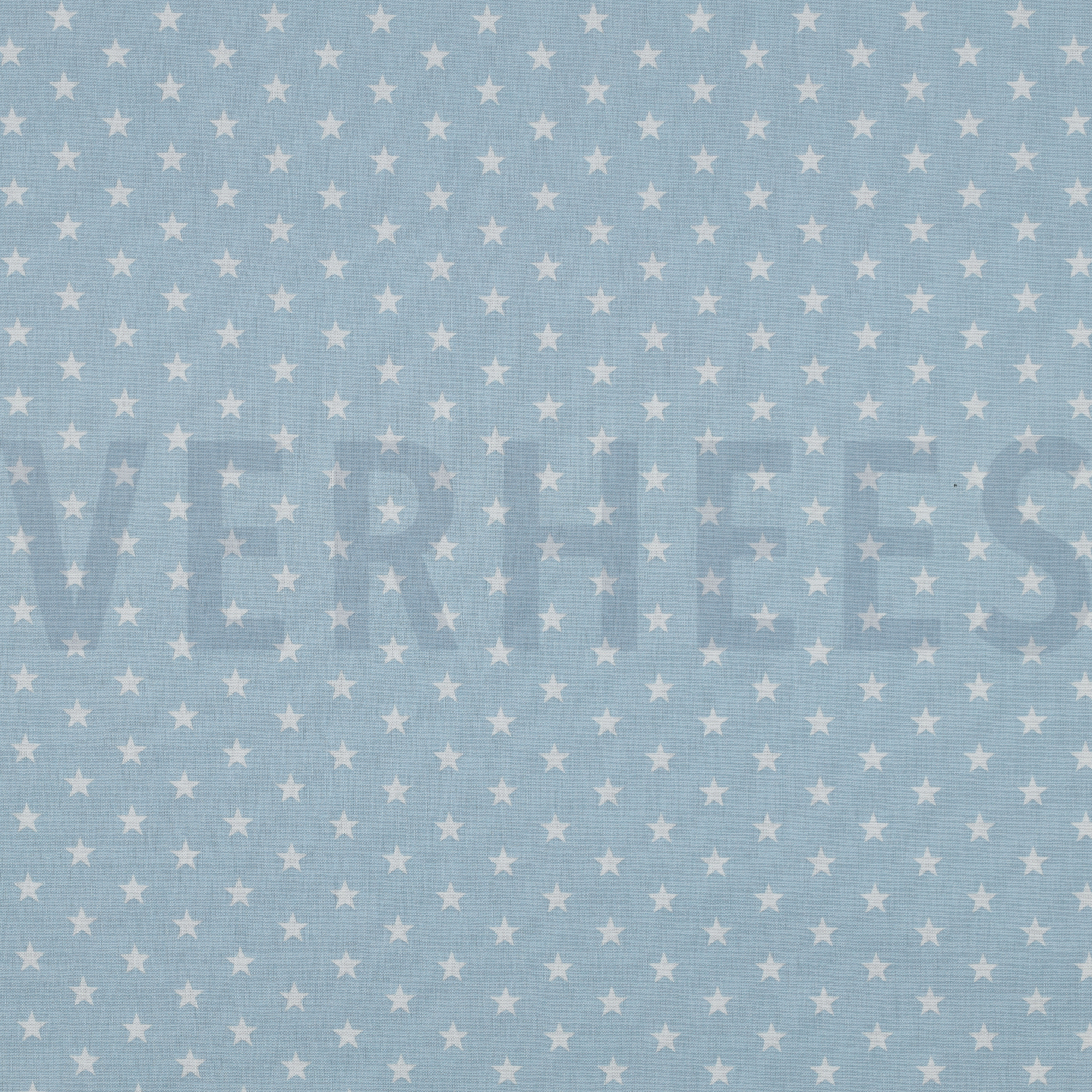 KATOENEN POPLIN KLEINE STERREN LICHTBLAUW (high resolution)
