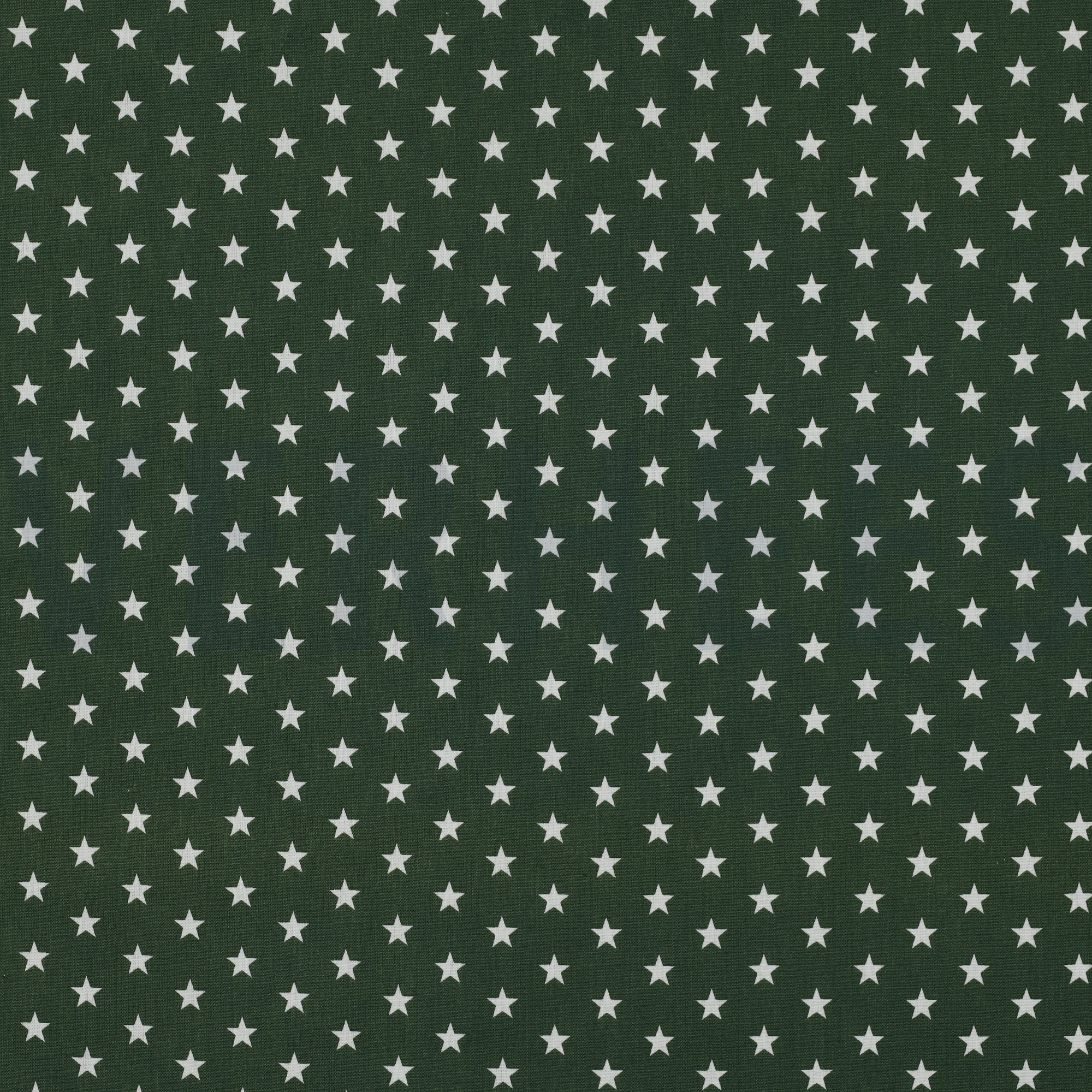 KATOENEN POPLIN KLEINE STERREN DONKERGROEN (high resolution)